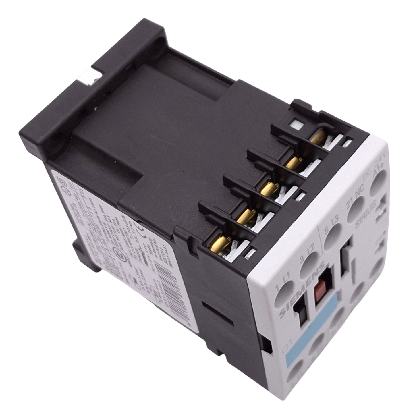 Used Siemens 3RT1016-1BB42 Contactor, 3-Pole, 1NC Aux, 3hp 460VAC Max, 24VDC Coil