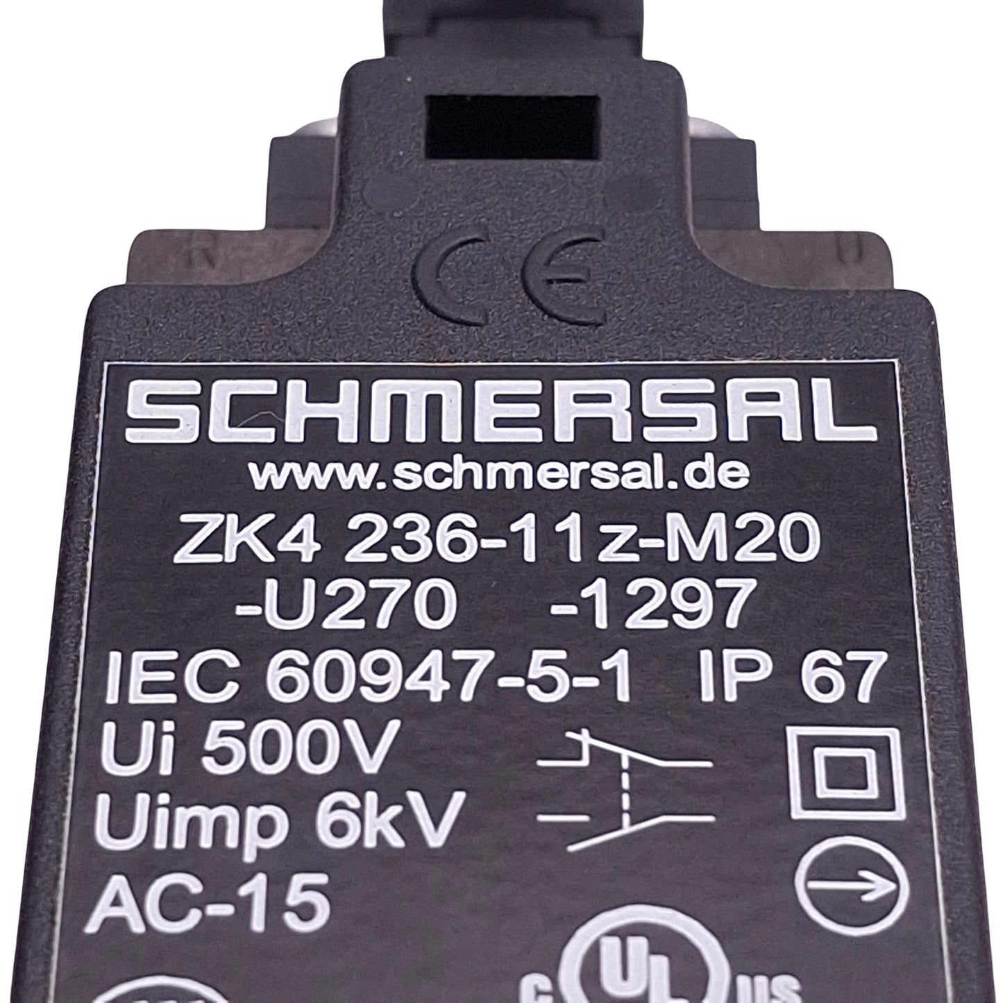 Used Schmersal ZK4 236-11z-M20-U270-1297 Limit Switch, 1NO+1NC, 4A 230VAC, M20 x 1.5
