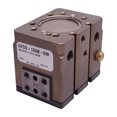 New – Open box Destaco DPDS-125M-038 Parallel Gripper ø1.25" Bore, 0.38" Stroke, 100lbf, 100psi