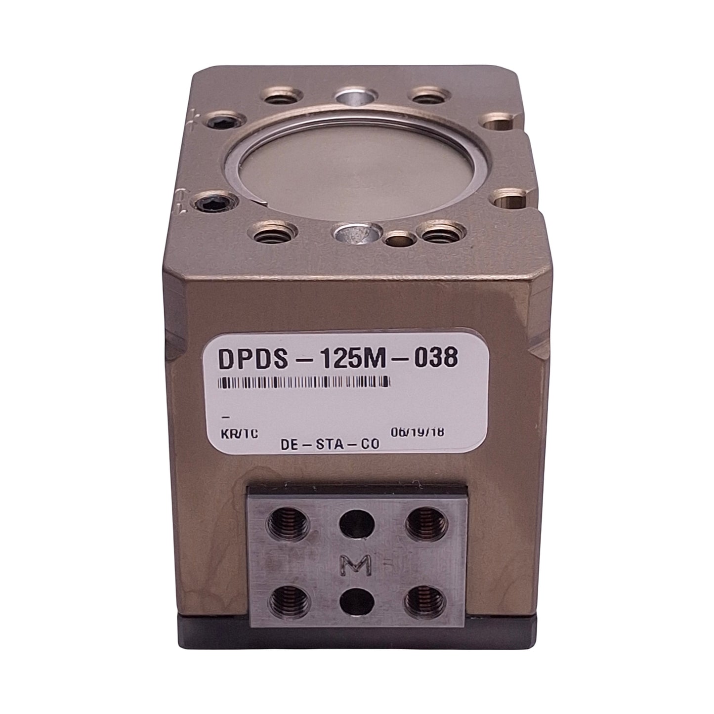 New – Open box Destaco DPDS-125M-038 Parallel Gripper ø1.25" Bore, 0.38" Stroke, 100lbf, 100psi