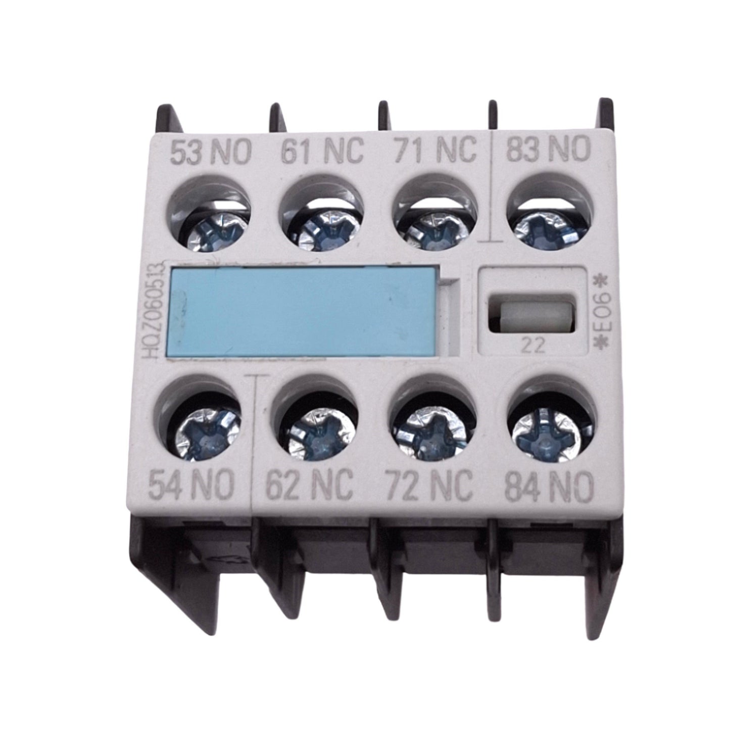 Used Siemens 3RH1911-1FA22 Auxiliary Contact Block, 2NO+2NC, 690VAC 10A Max