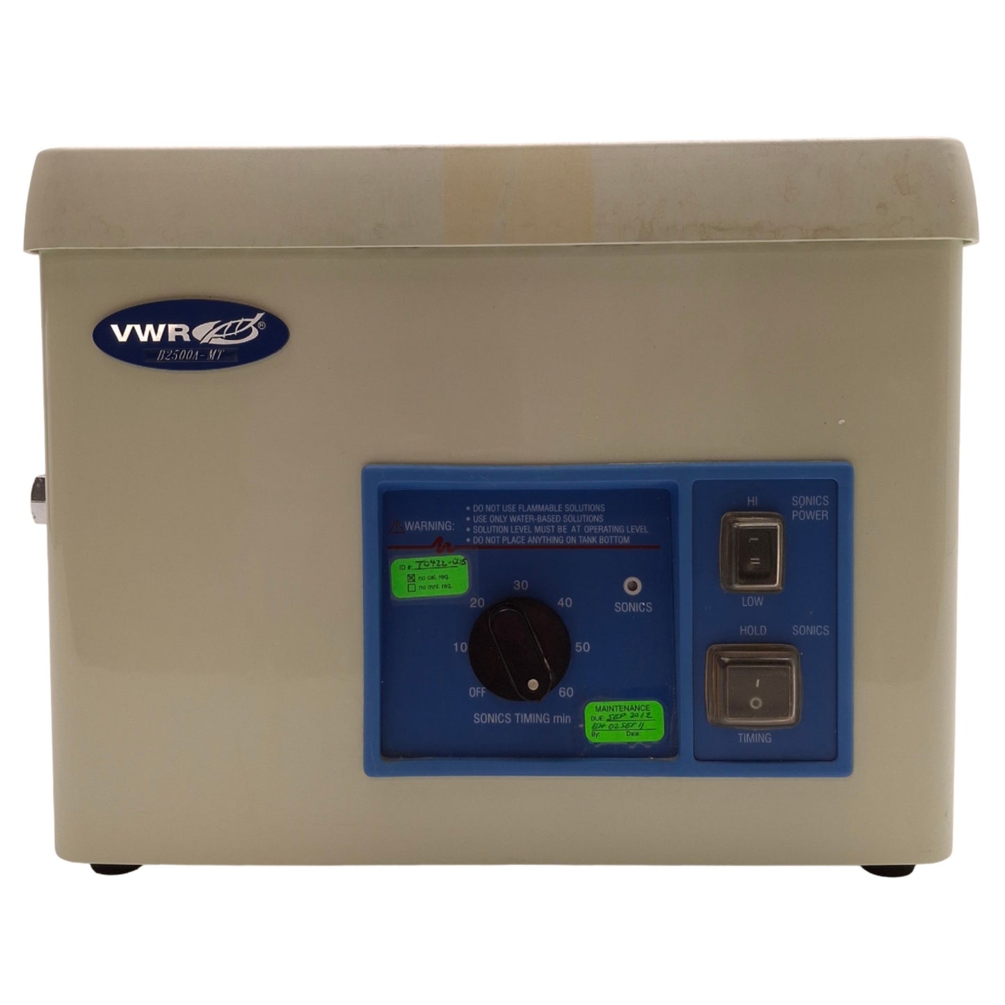 Used VWR B2500A-MT Ultrasonic Cleaner 110V-120VAC Input, 1.1A, 2.8L, 85W Output