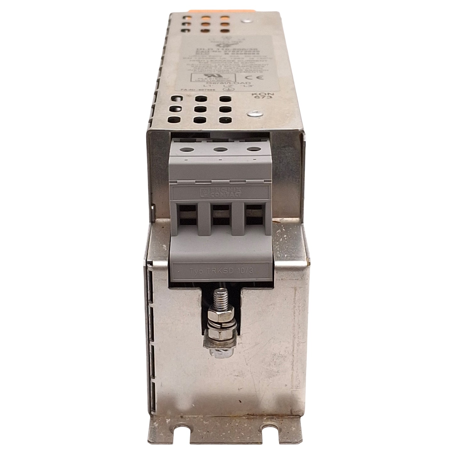 Used Nord HLD 110-500/30 Radio Interference Chassis Line Filter 3Ø 520VAC 30A 50-60Hz
