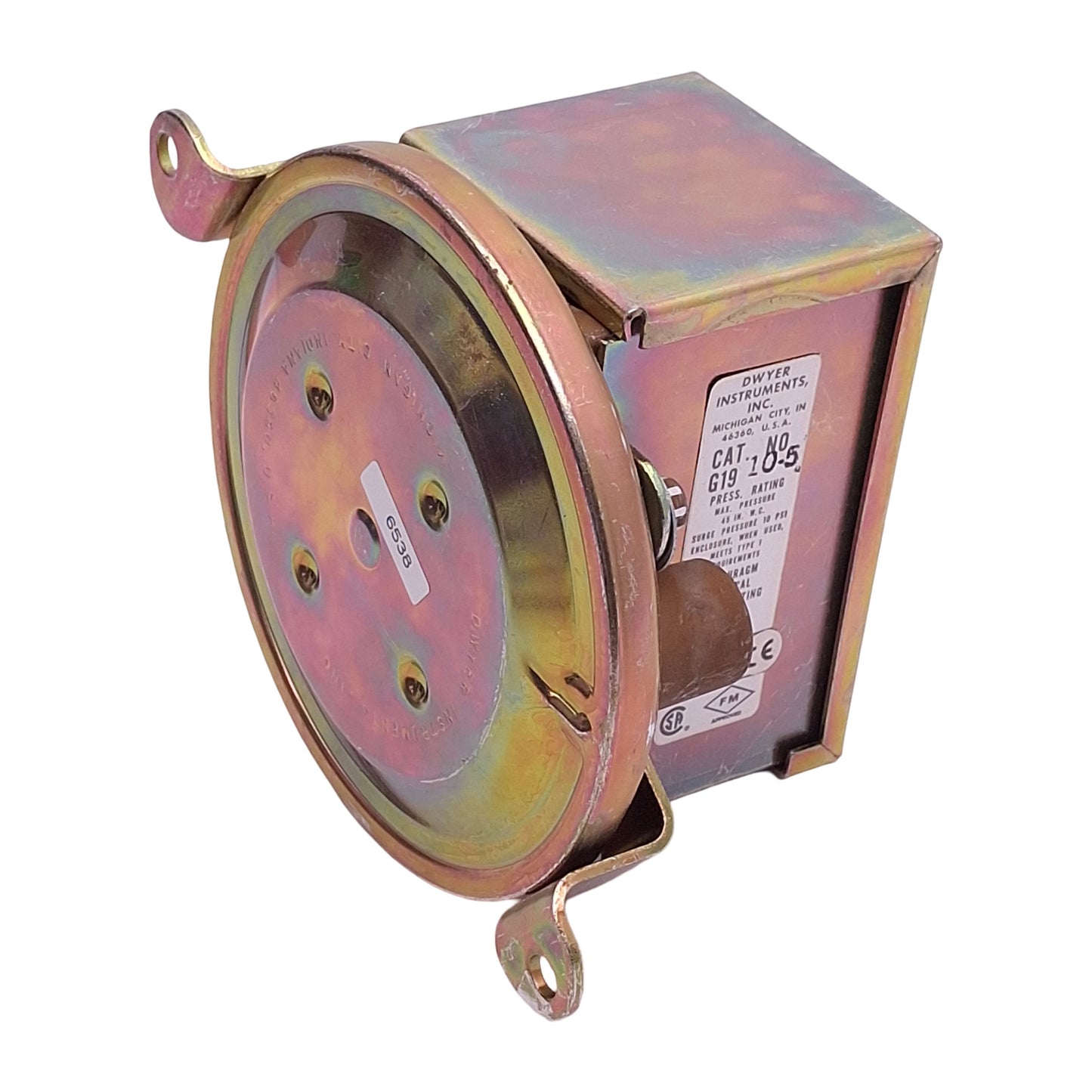 New – Open box Dwyer 1910-5 Pressure Switch, SPDT NO/NC, 1.40-5.5" w.c Range, 15A 120-480VAC