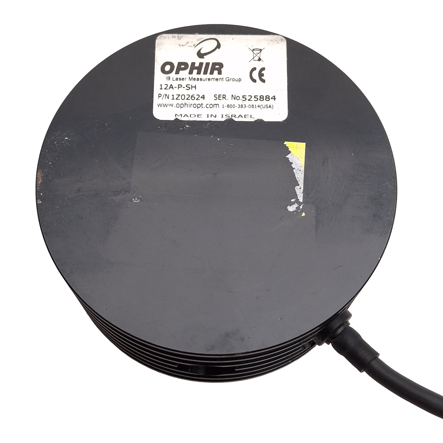 Used Ophir 12A-P-SH 1Z02624 Laser Power/Energy Meter, 2mW-12W, 0.15-6µm, DB15