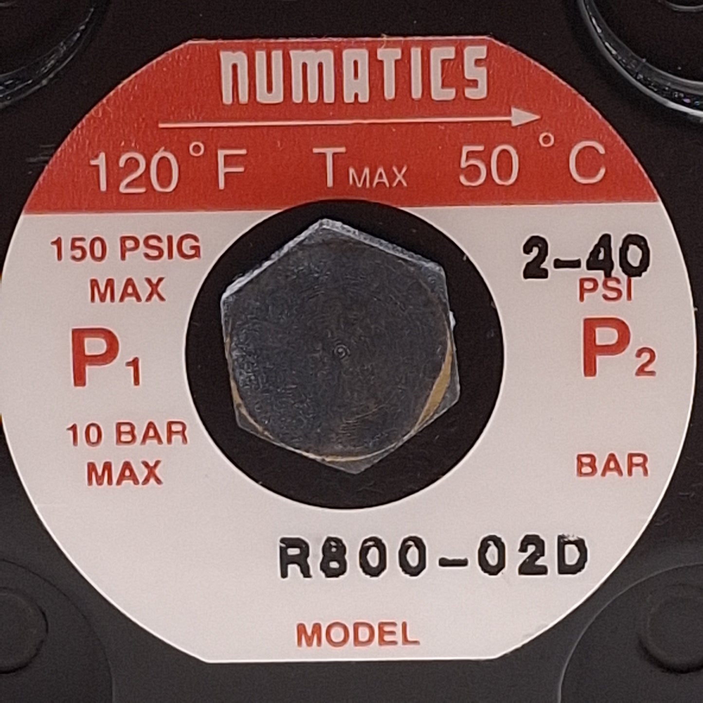 Used Numatics R800-02D Pneumatic Regulator, 150psig Inlet, 2-40psig Set, 1/4in NPTF