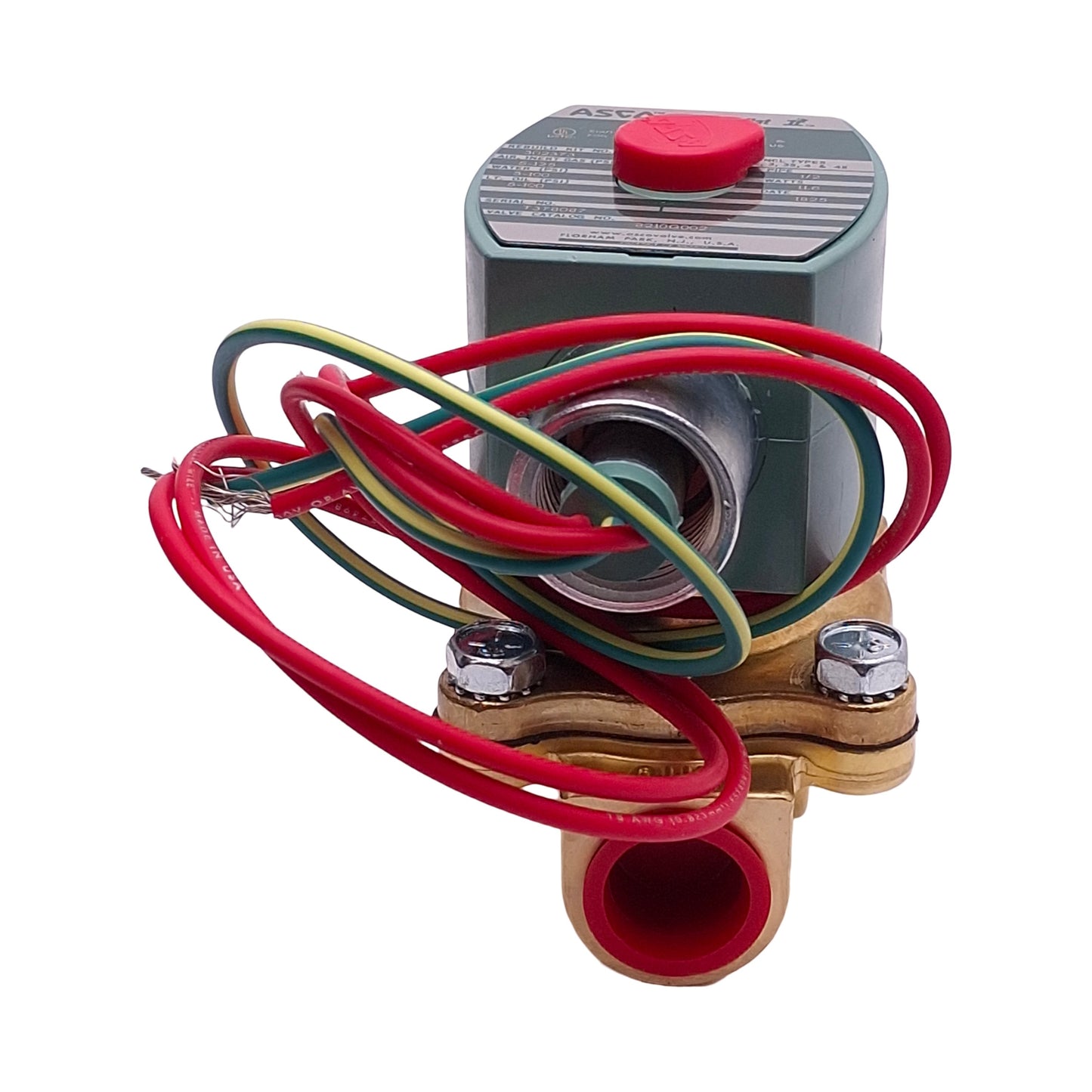 New ASCO 8210G002 Red-Hat Solenoid Valve, 2-Way N.C, 1/2in Female NPT, 24VDC Coil