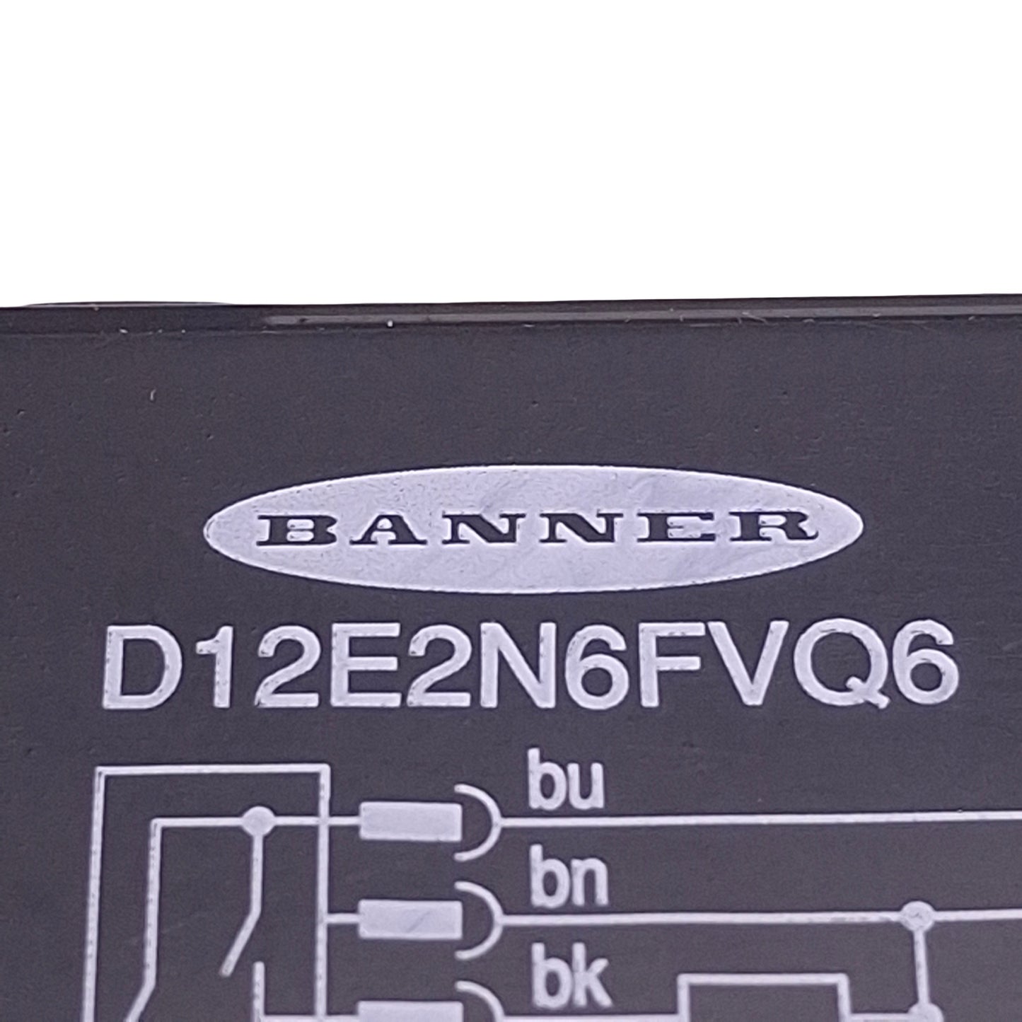 New – Open box Banner D12E2N6FVQ6 Glass Fiber Optic Sensor, NPN, 10-30VDC, 5-Pin M12 Male