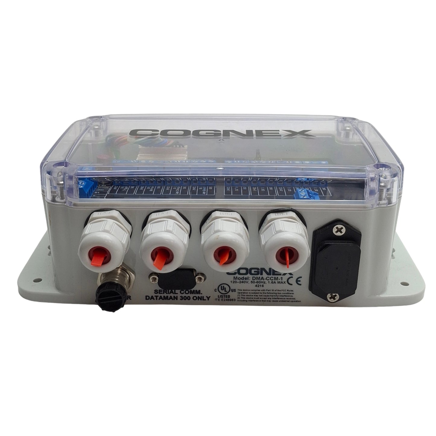 New – Open box Cognex DMA-CCM-1 I/O Module, In: 0 - 264VAC, Out: 24VDC 1.72A, DataMan 300, 503