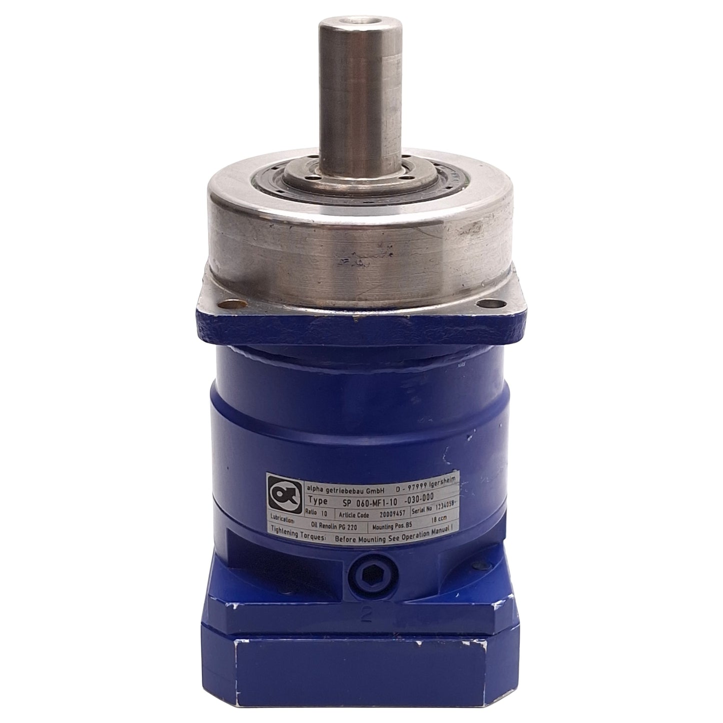 Used Alpha SP060-MF1-010-030-000 Planetary Gearbox 10:1 3/8" Bore 5/8" Shaft NEMA 23