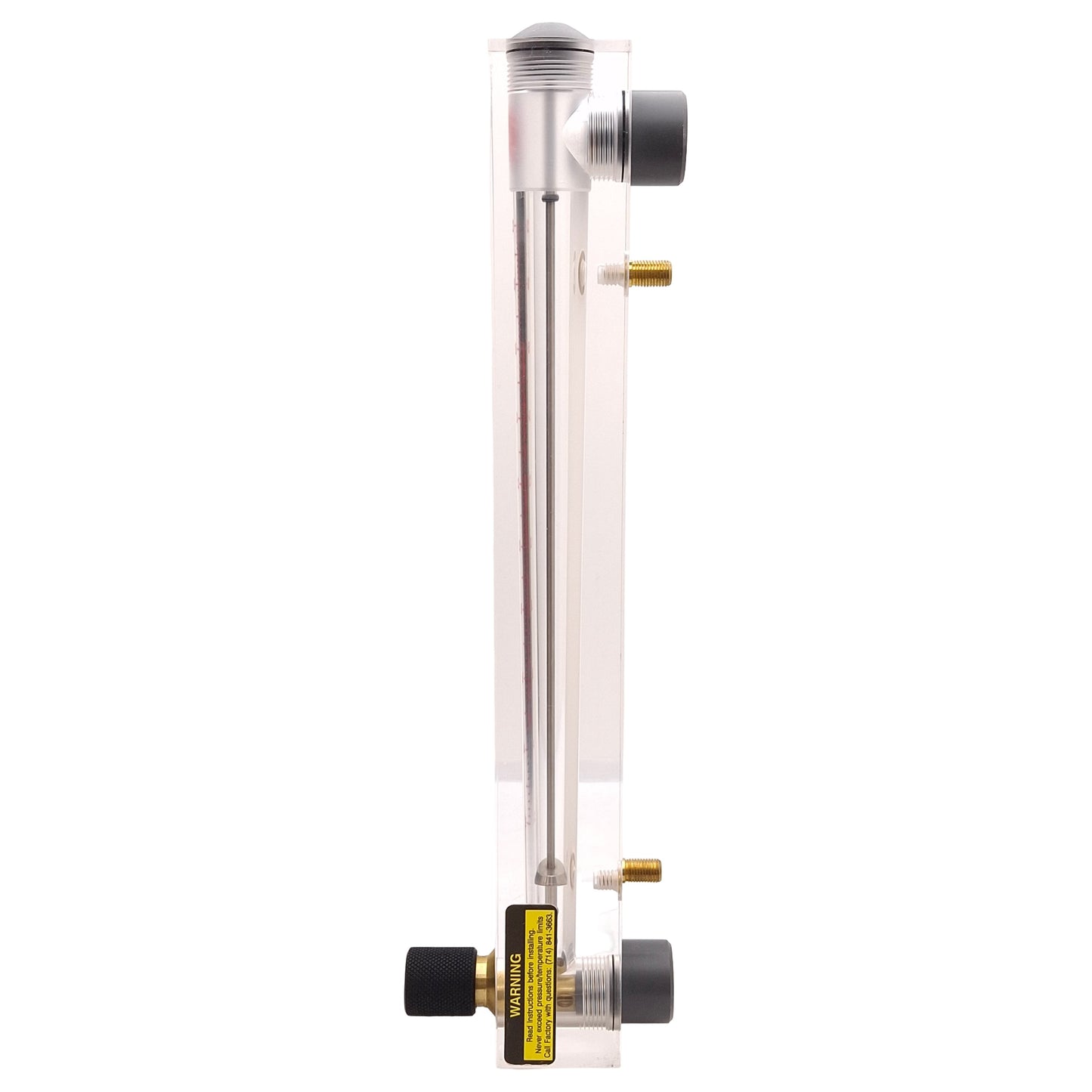 New King 75302117C-02 Acrylic Tube Flowmeter, 0.2-2.0gpm, 150psig Water, 1/2in NPT