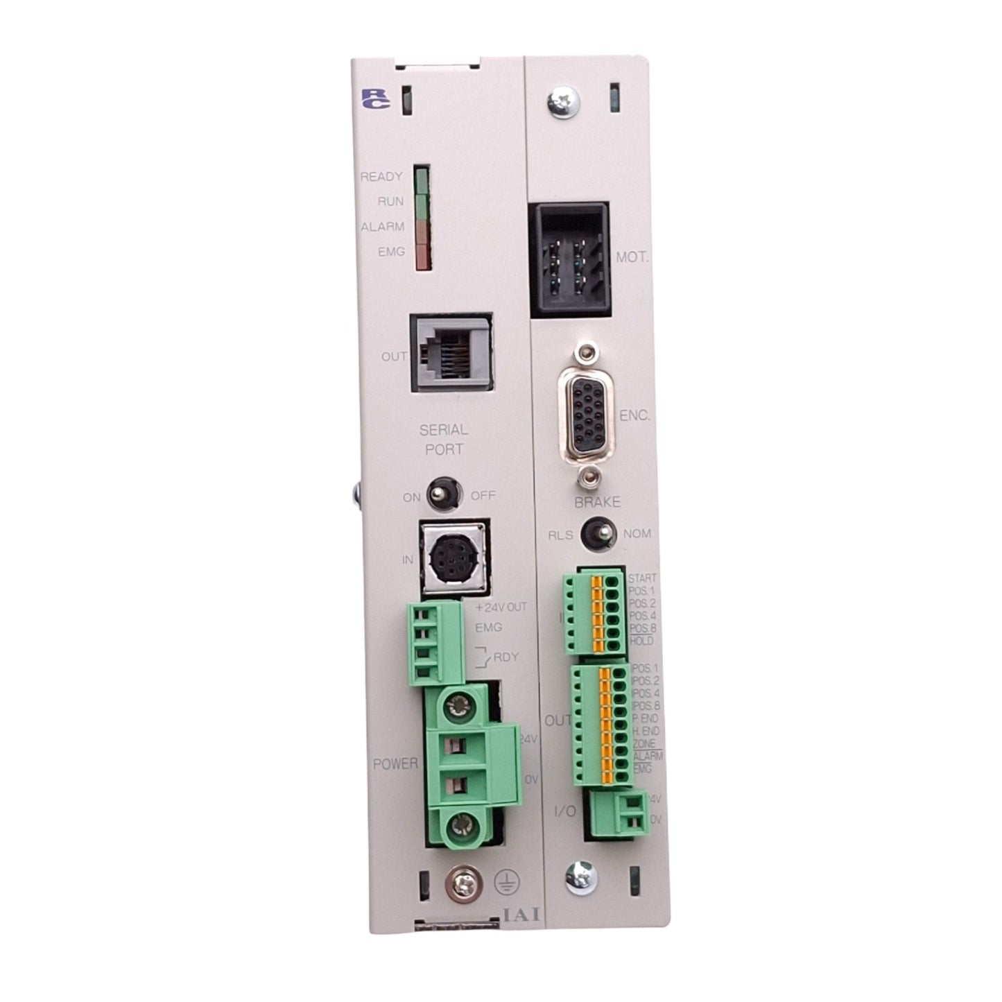 Used IAI D-65824 RCA-S-RSA-EU Actuator Controller for ROBO Cylinder, DB15F RJ45 24VDC