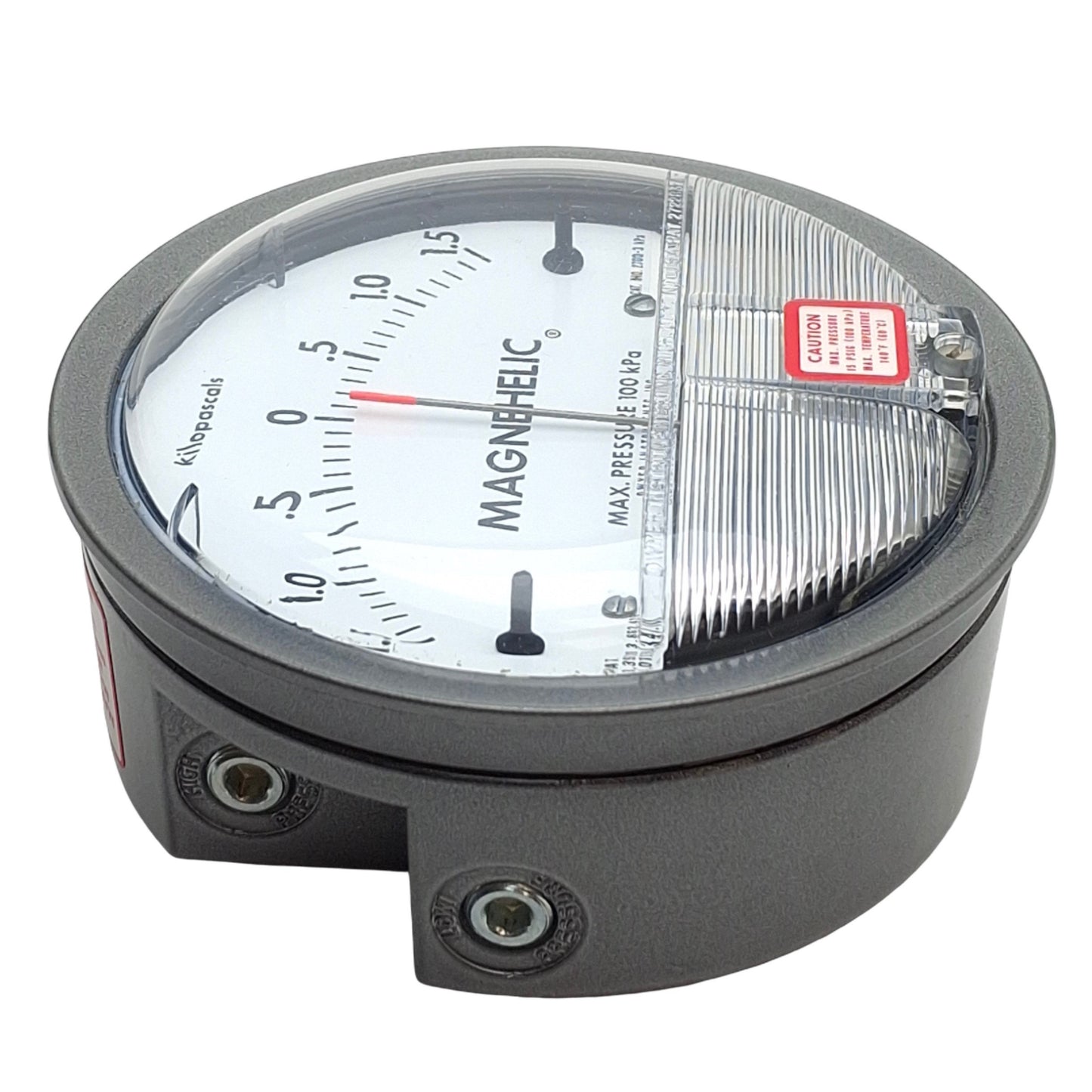 New Dwyer 2300-3KPA Differential Pressure Gauge, 1.5-0-1.5kPa, 1/8in NPT, 100kPa Max