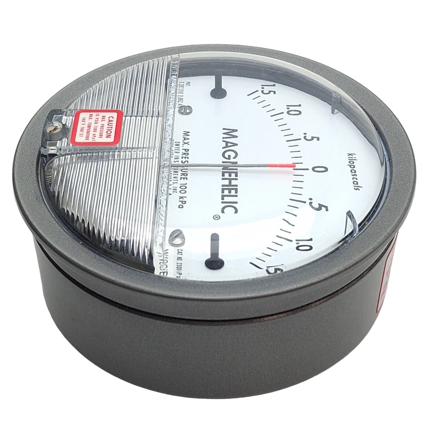 New Dwyer 2300-3KPA Differential Pressure Gauge, 1.5-0-1.5kPa, 1/8in NPT, 100kPa Max
