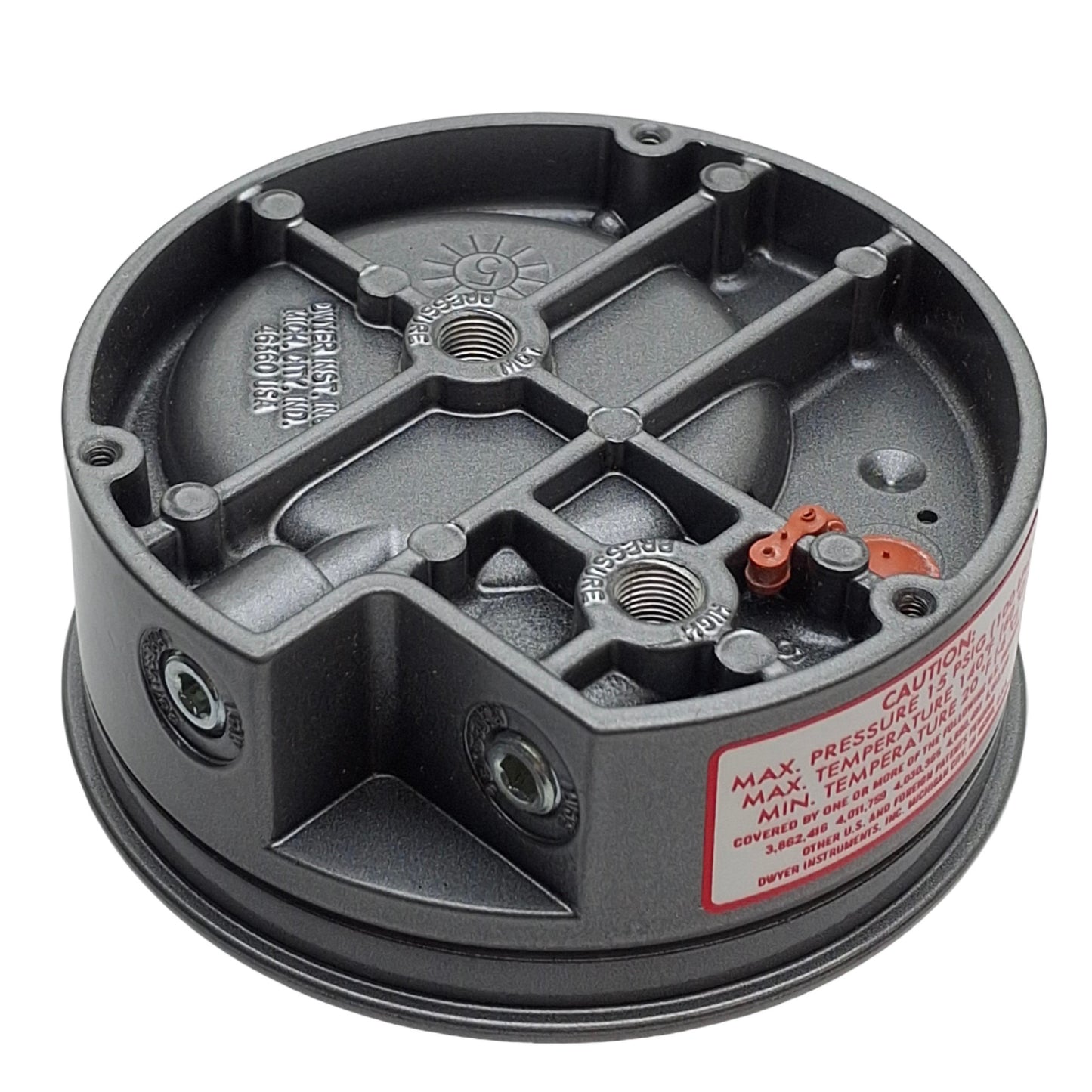 New Dwyer 2300-3KPA Differential Pressure Gauge, 1.5-0-1.5kPa, 1/8in NPT, 100kPa Max