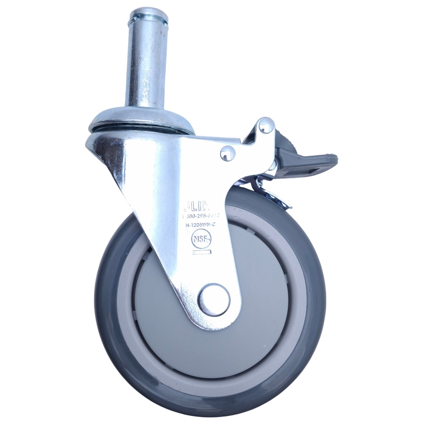 New Lot of 4 ULINE H-1205WH-C Polyurethane Caster 1,000lbs Capacity, ø5in Wheel