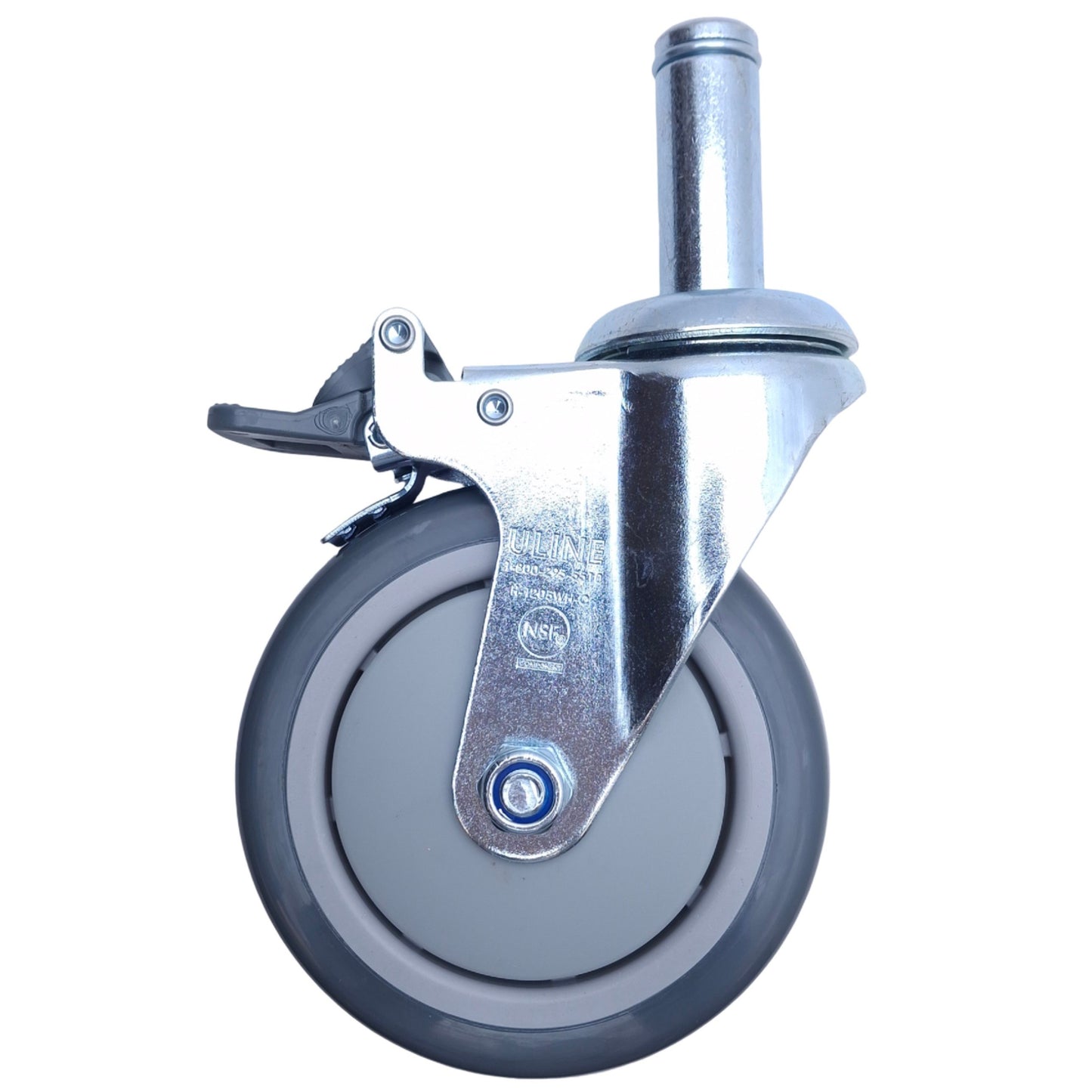 New Lot of 4 ULINE H-1205WH-C Polyurethane Caster 1,000lbs Capacity, ø5in Wheel