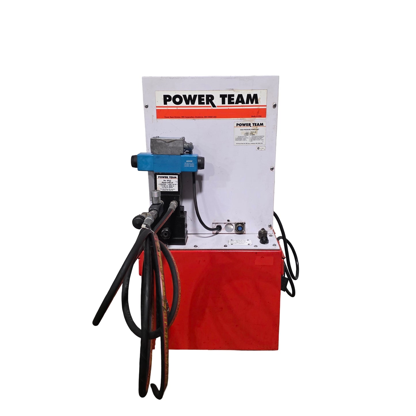 Used Power Team PQ604S High Pressure Double Acting Power Unit 2HP 10000psi 230VAC 1Ph