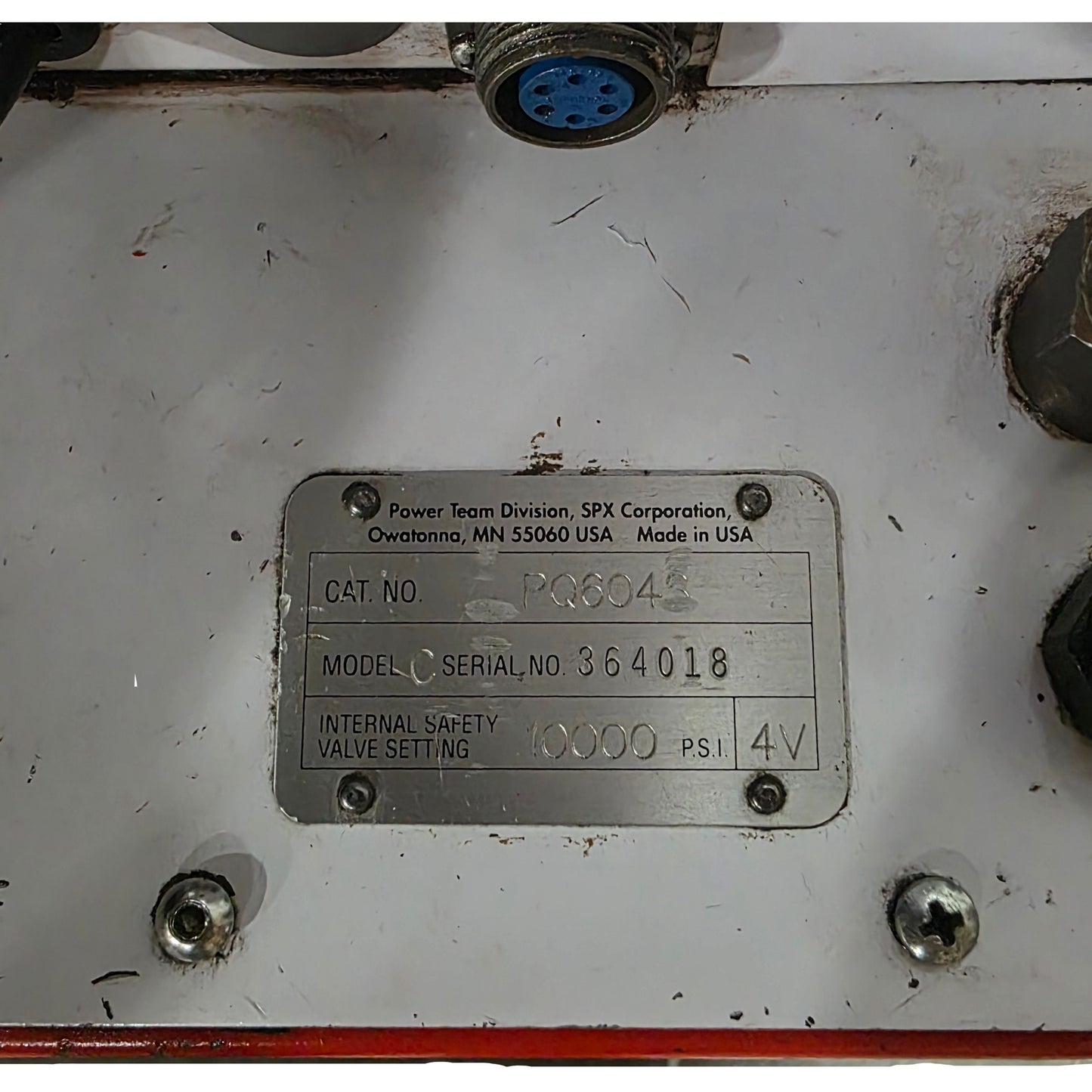 Used Power Team PQ604S High Pressure Double Acting Power Unit 2HP 10000psi 230VAC 1Ph