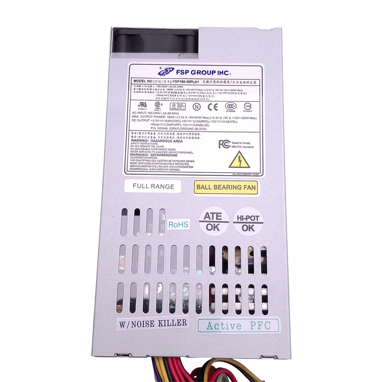 Used FSP Group FSP180-50PLA1 Switching Power Supply, 100-240VAC In, 180W Max Out