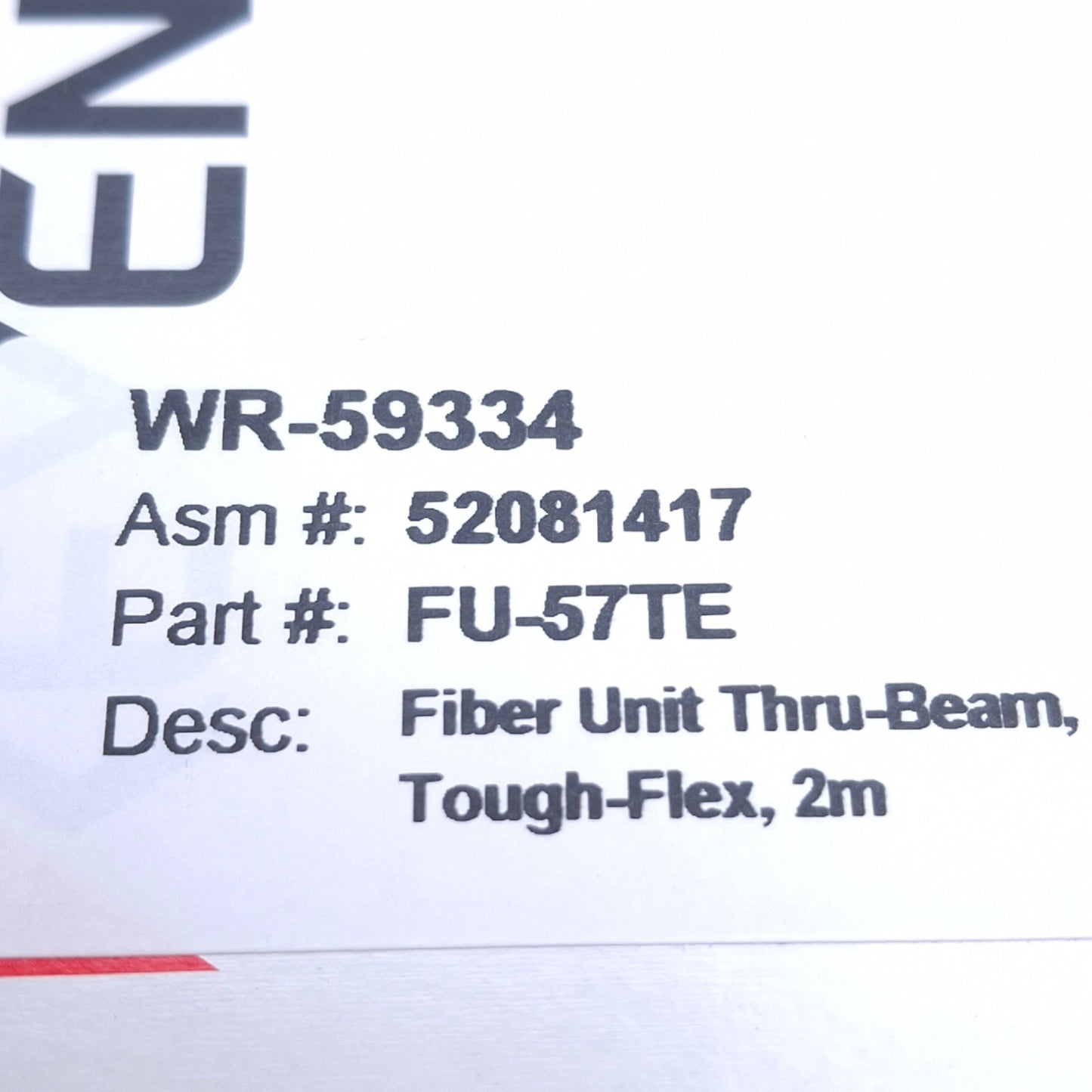 New Keyence FU-57TE Fiber Unit Thrubeam Type ø0.7mm Optical Axis, 6 x 10.5 x 2.5mm