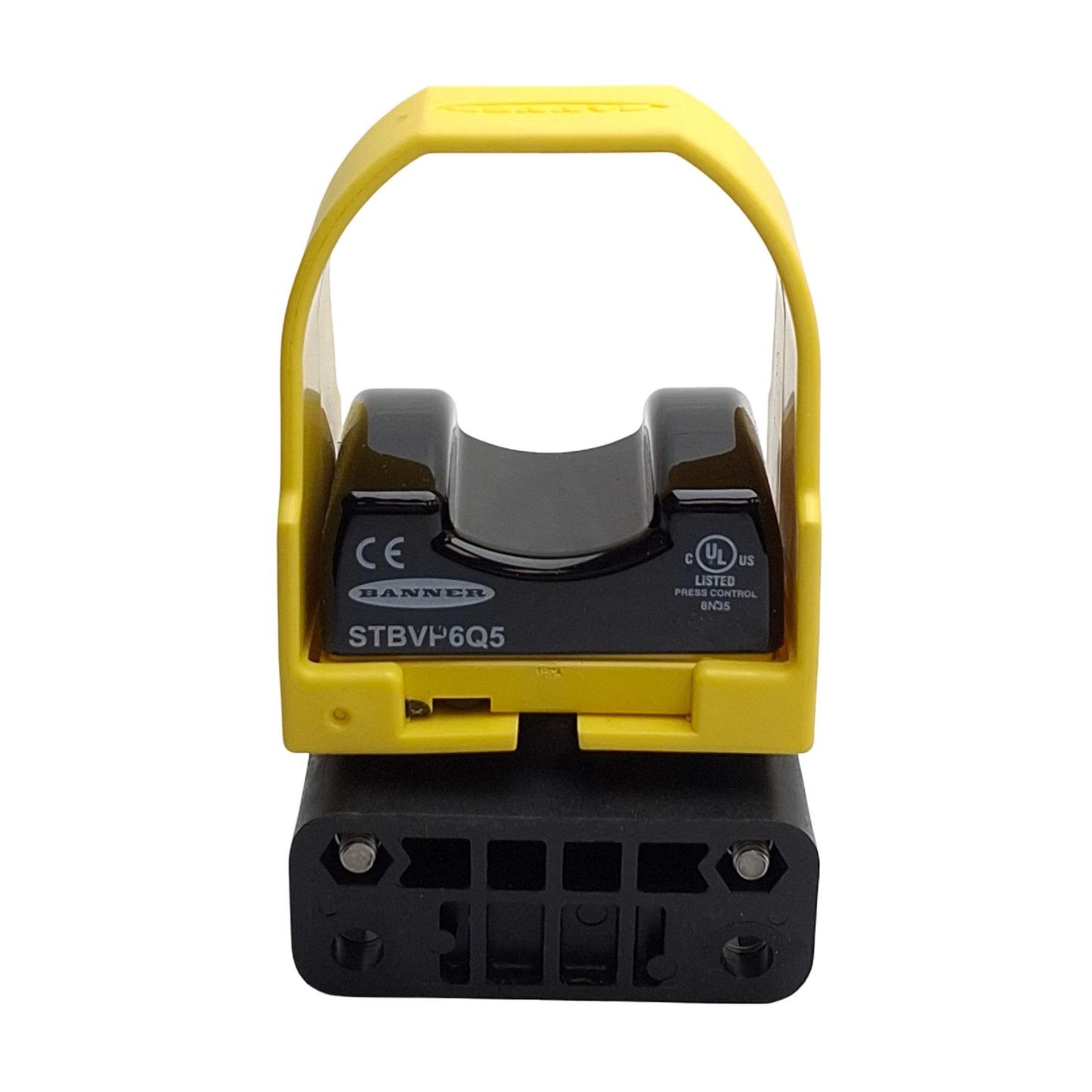 Used Banner STBVP6Q5 Safety Touch Button, 10-30VDC, PNP Output, 4-Pin M12, With Guard