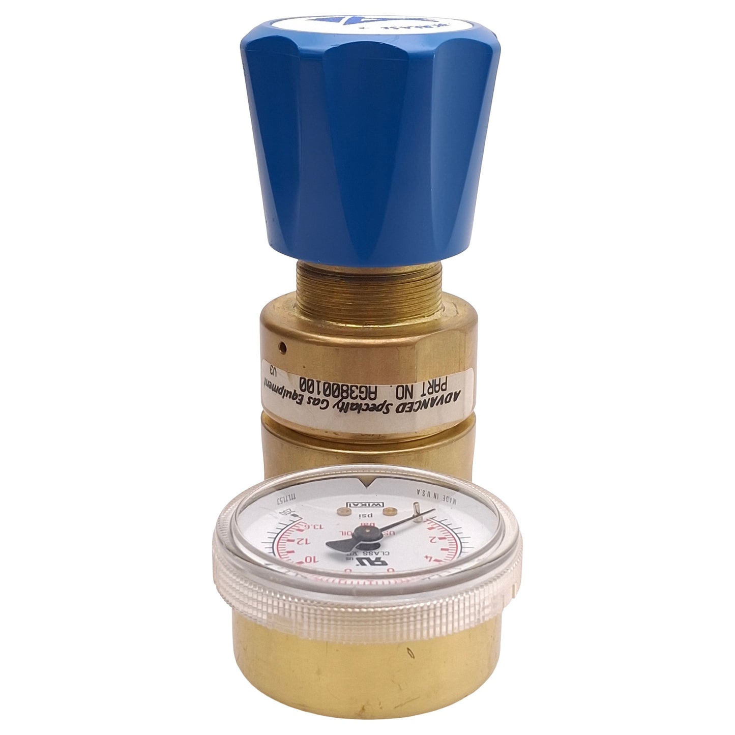 Used Advanced AG3800100 Pneumatic Regulator, 3000psig Inlet, 100psig Out, 1/4in NPT