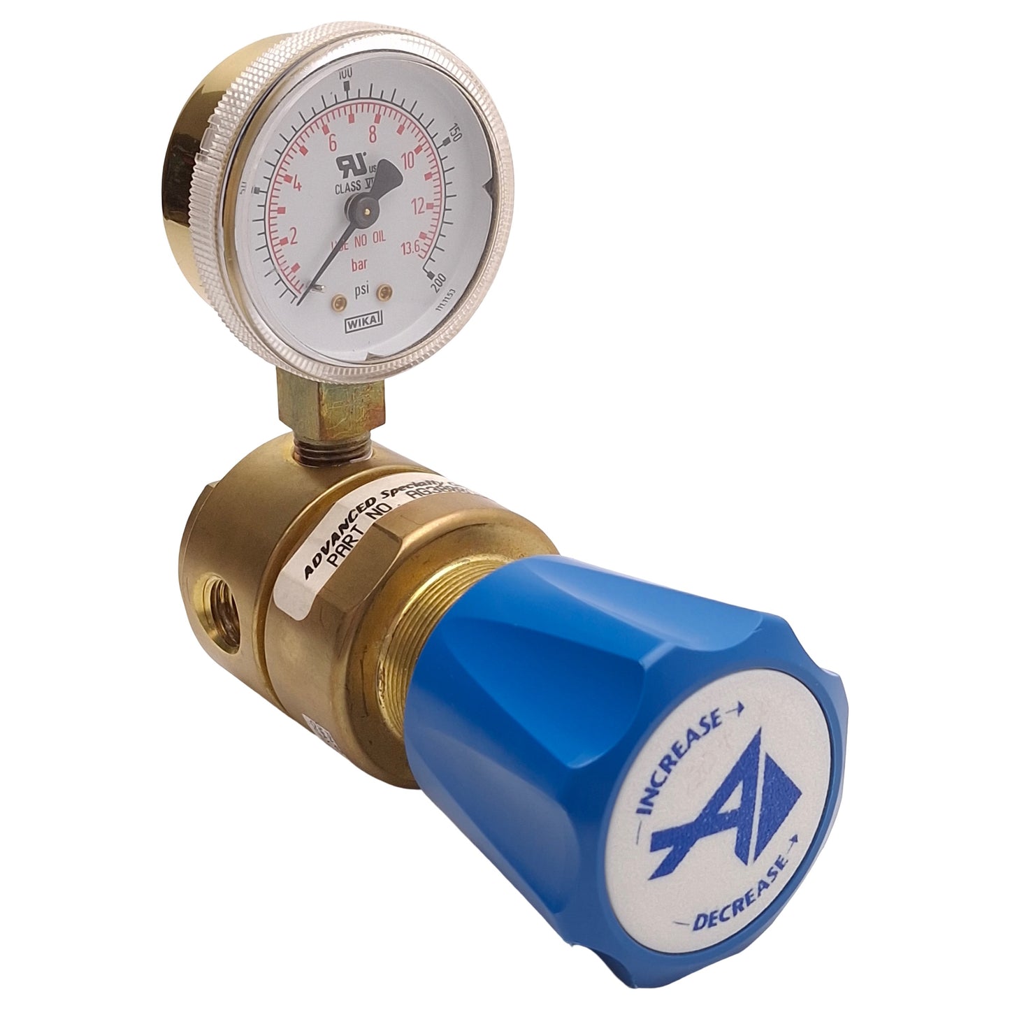 Used Advanced AG3800100 Pneumatic Regulator, 3000psig Inlet, 100psig Out, 1/4in NPT