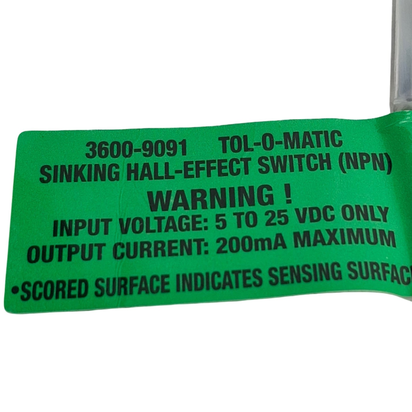 New Tolomatic 3600-9091 Hall-Effect Switch, Voltage: 5-25VDC, Out: 200mA, 5m Cable