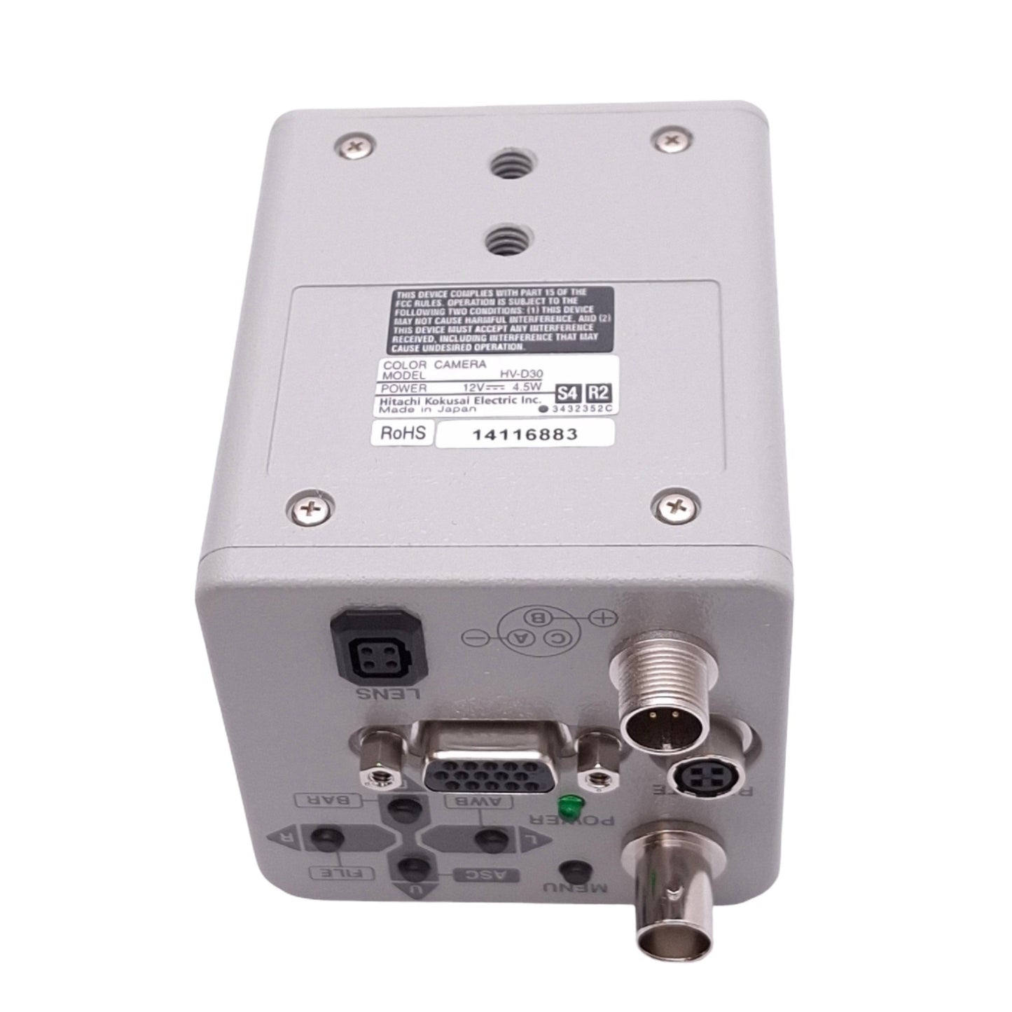 New Hitachi HV-D30 3CCD Color Camera, 1/3", 811x508, 800 TV Lines, 12VDC, C-Mount