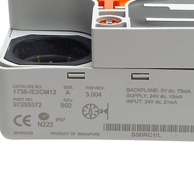 New – Open box Allen Bradley 1738-IE2CM12 Analog Input Module, 2-Points, 24VDC Supply, W/ Base