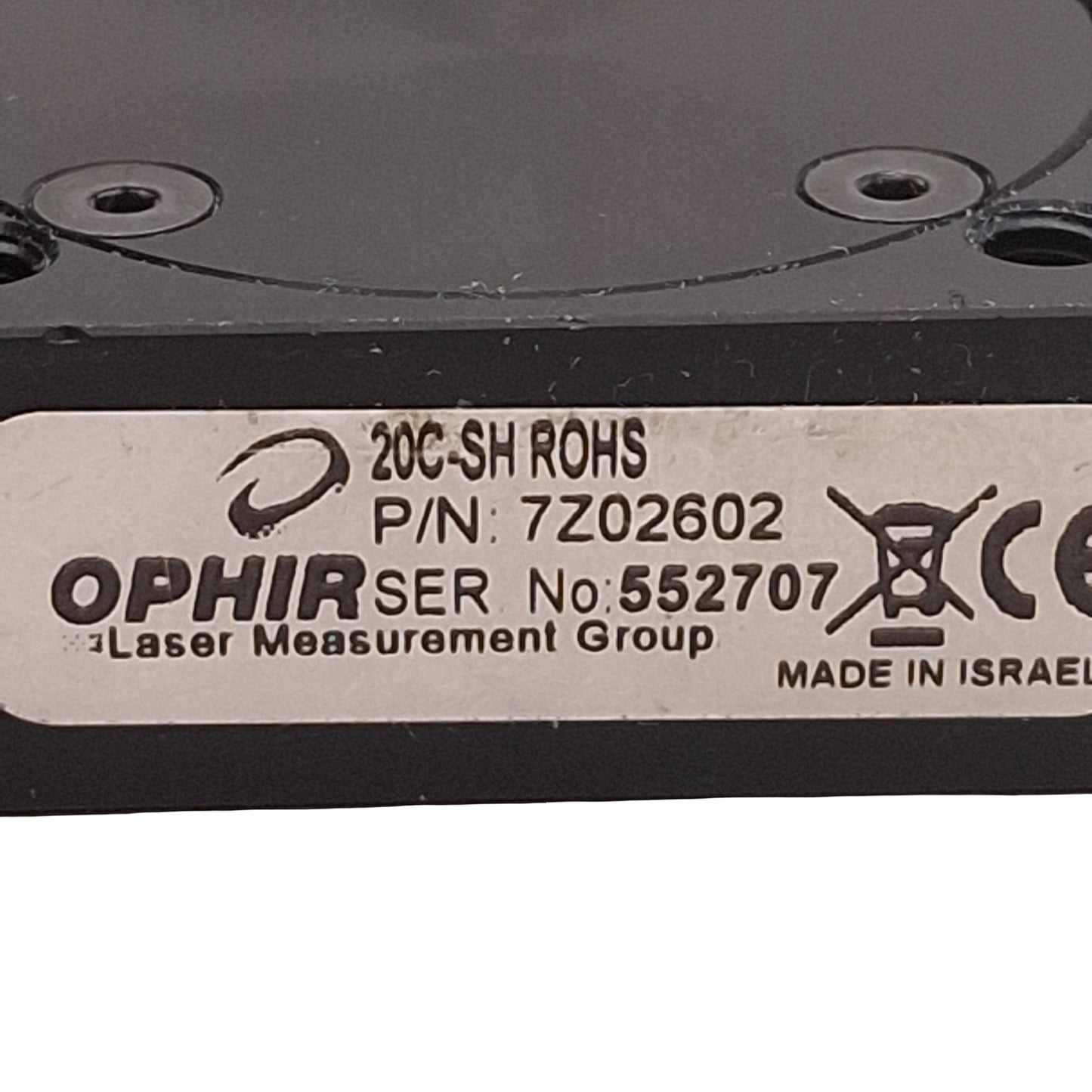 Used Ophir 2Z02602 20C-SH-ROHS Laser Power Sensor 0.19-20µm ø12mm Aperture 38x38x14mm