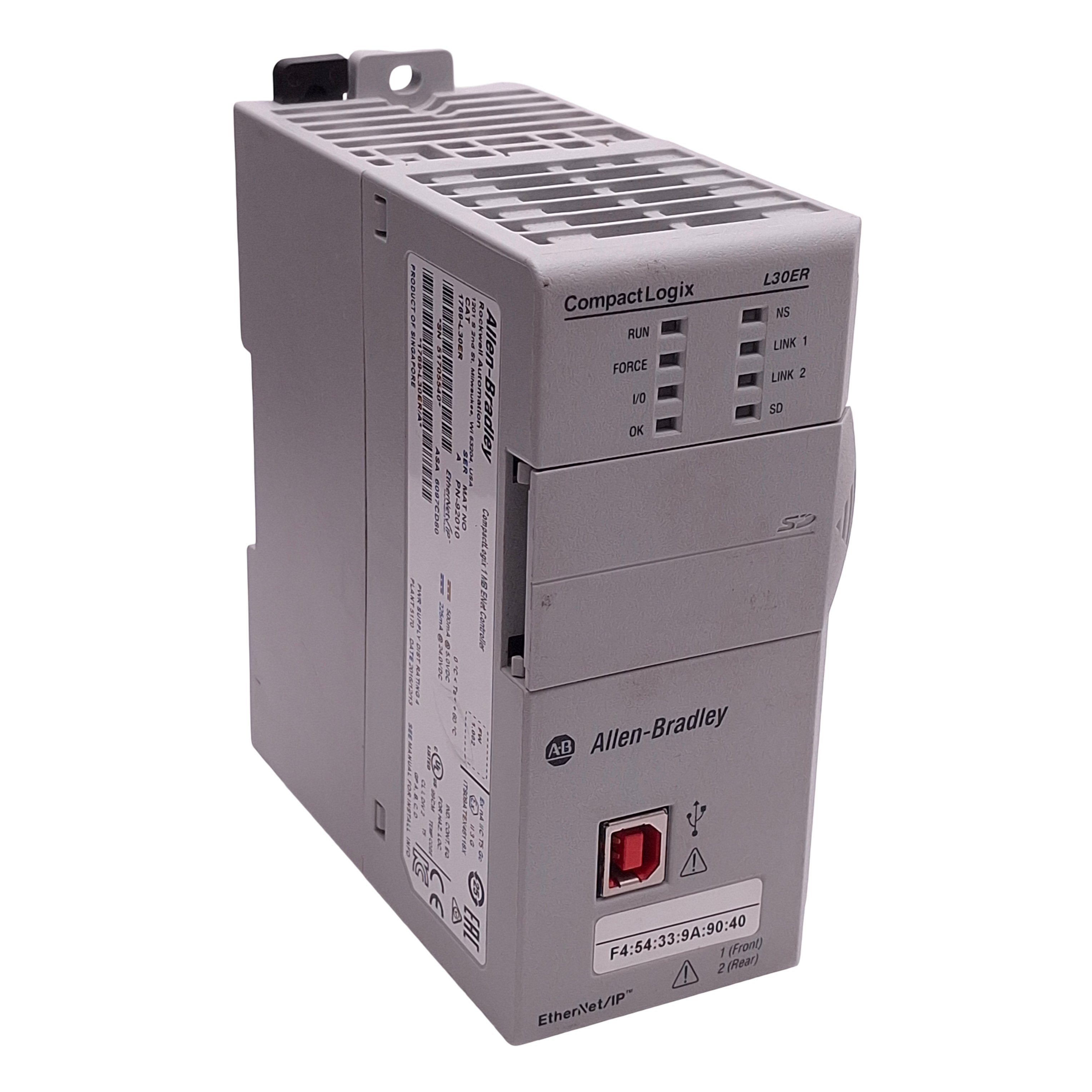 Allen Bradley 1769-L30ERM CompactLogix PLC Motion Controller, 1MB User ...