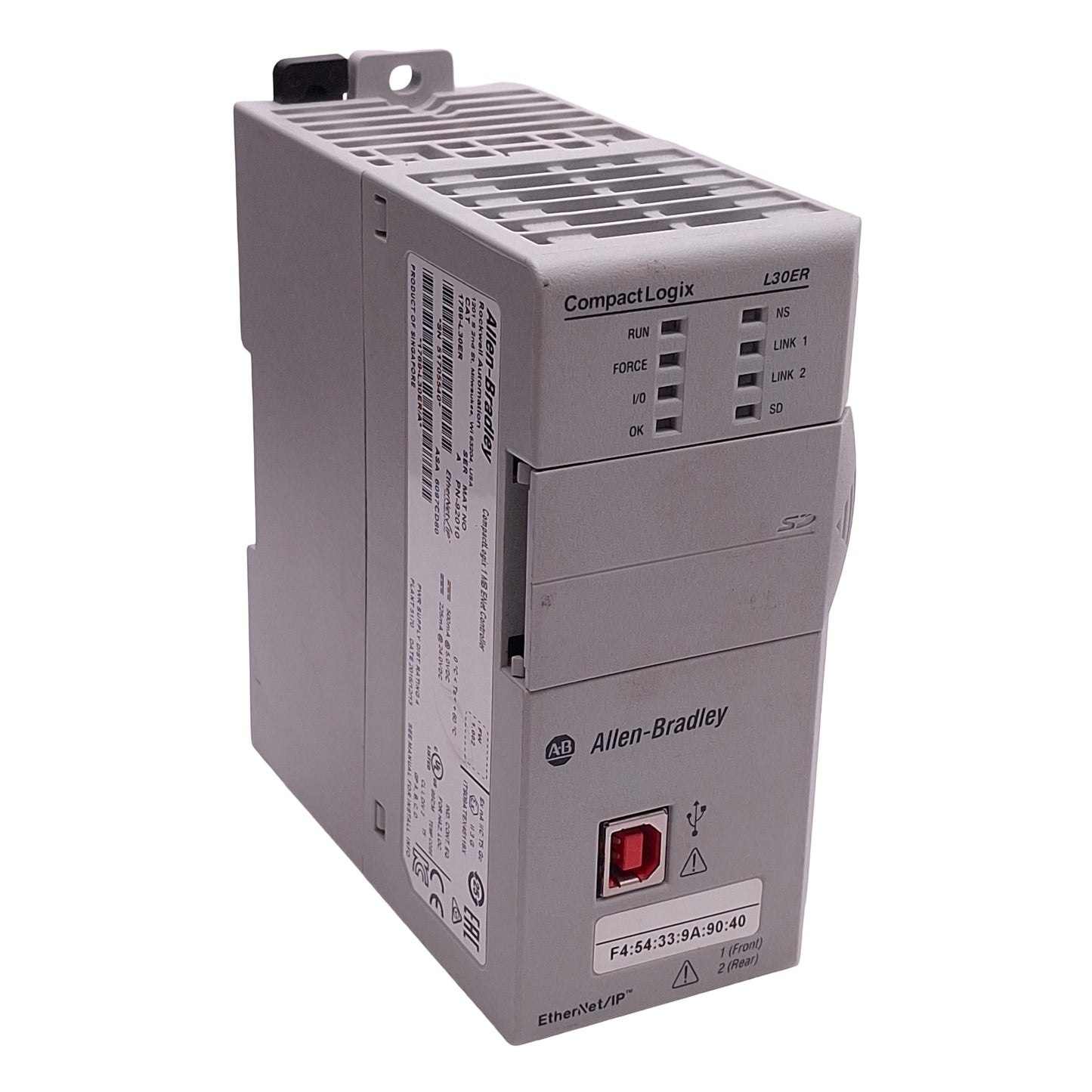 Used Allen Bradley 1769-L30ERM CompactLogix PLC Motion Controller, 1MB User Memory