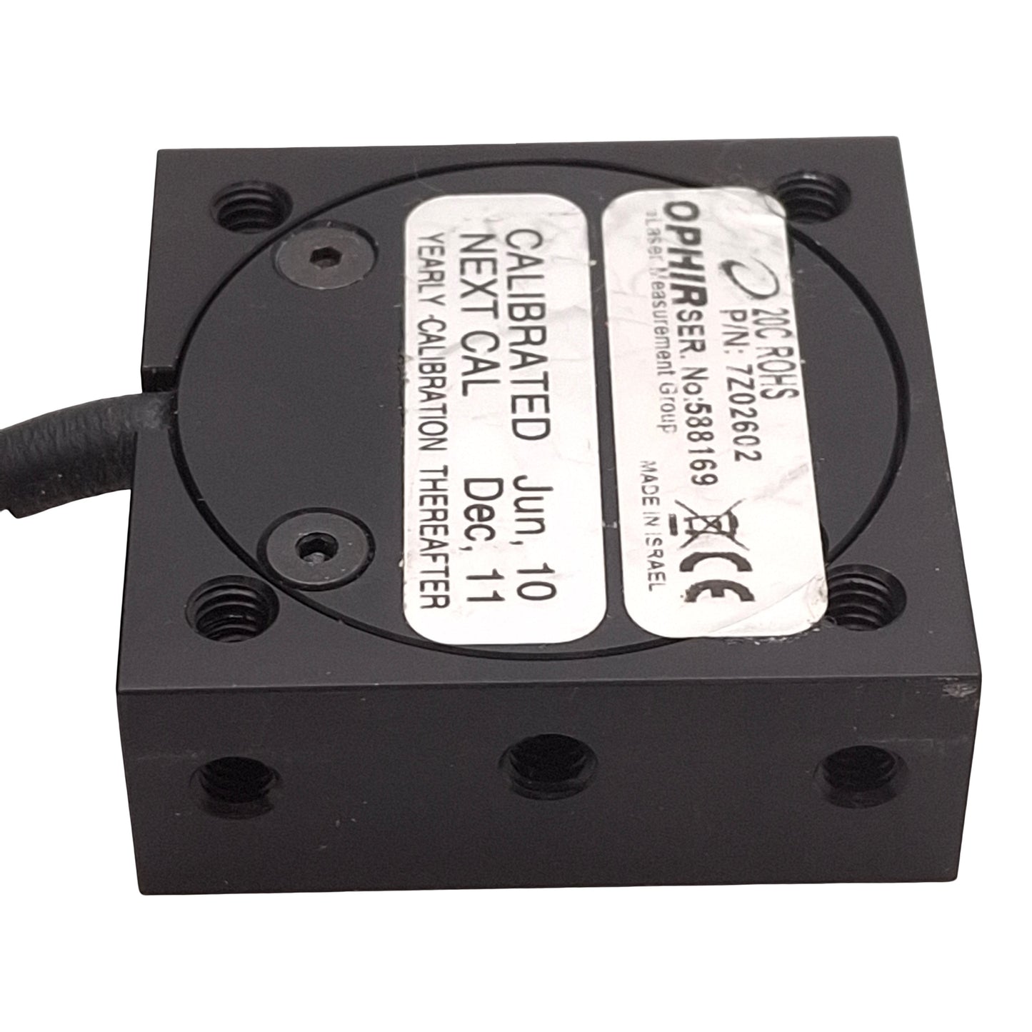 Used Ophir 2Z02602 20C-ROHS Laser Power Sensor 0.19-20µm ø12mm Aperture 38x38x14mm