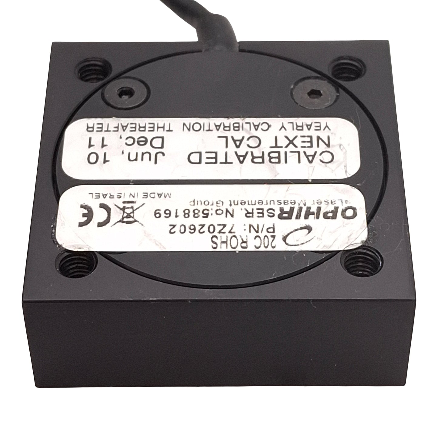 Used Ophir 2Z02602 20C-ROHS Laser Power Sensor 0.19-20µm ø12mm Aperture 38x38x14mm