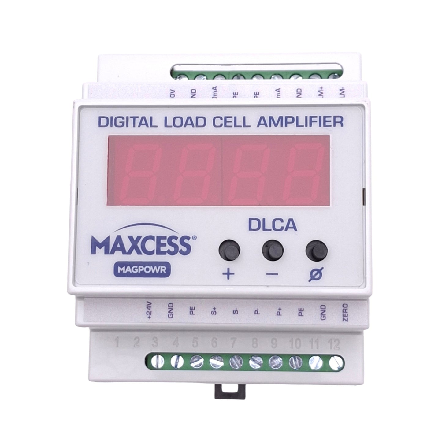 Used MAXCESS MAGPOWR DLCA Digital Load Cell Amplifier, 0-10VDC 4-20mA Out, 24VDC