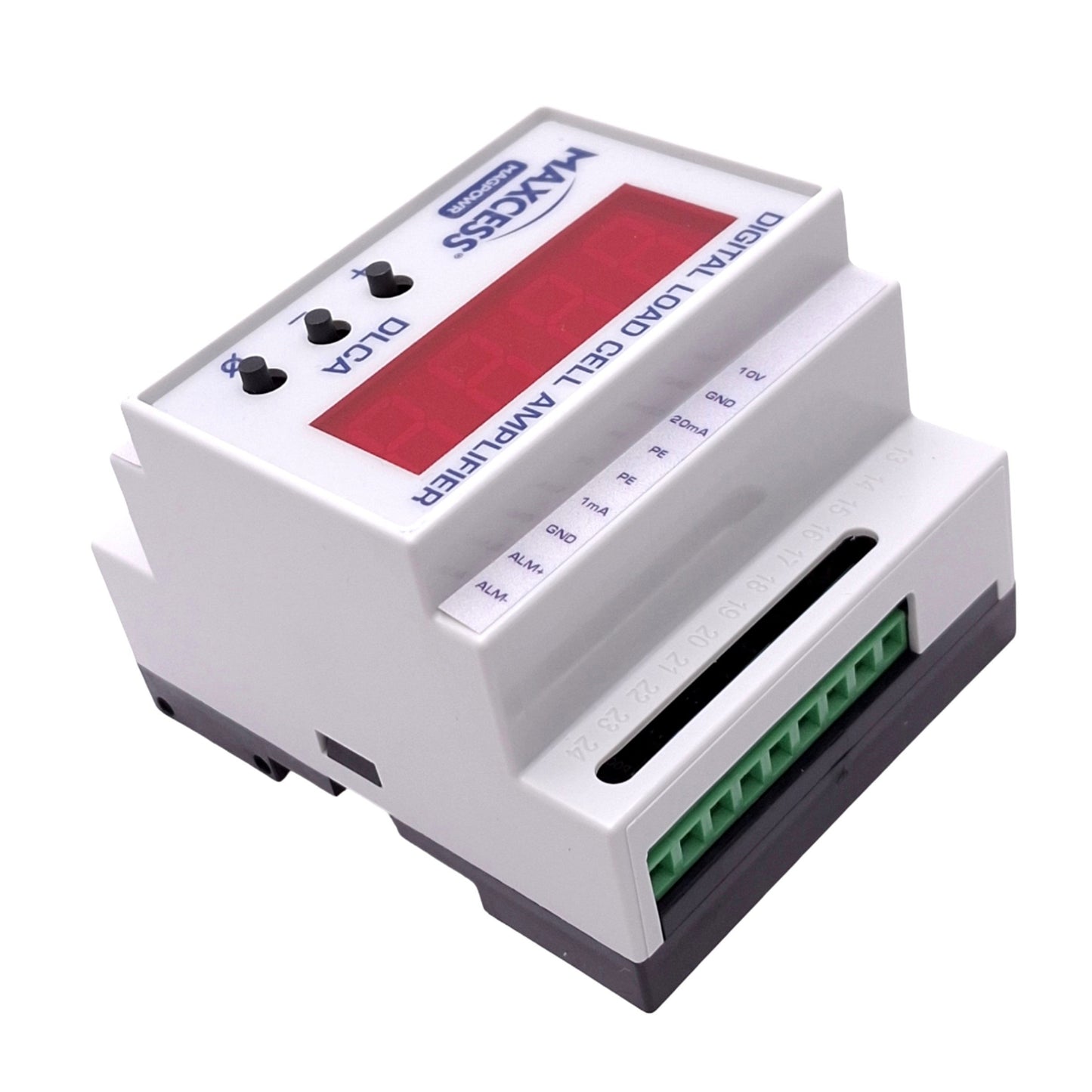 Used MAXCESS MAGPOWR DLCA Digital Load Cell Amplifier, 0-10VDC 4-20mA Out, 24VDC