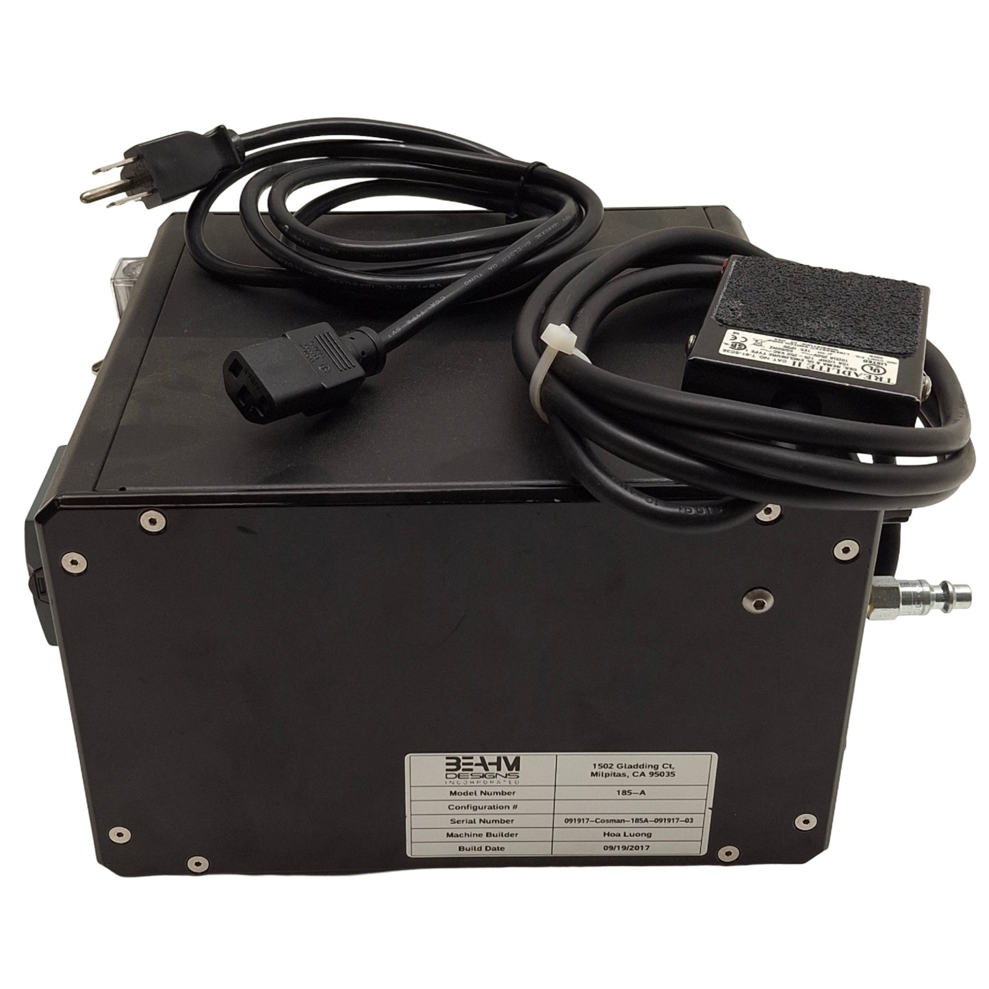 Used Beahm 185-A Standard Hot Air System 5-50SCFH 200-750°F 100-120PSI 120/240VAC