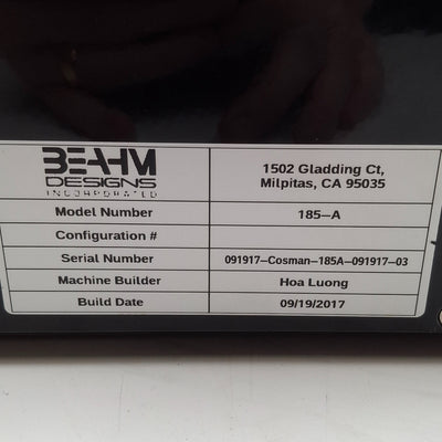Used Beahm 185-A Standard Hot Air System 5-50SCFH 200-750°F 100-120PSI 120/240VAC