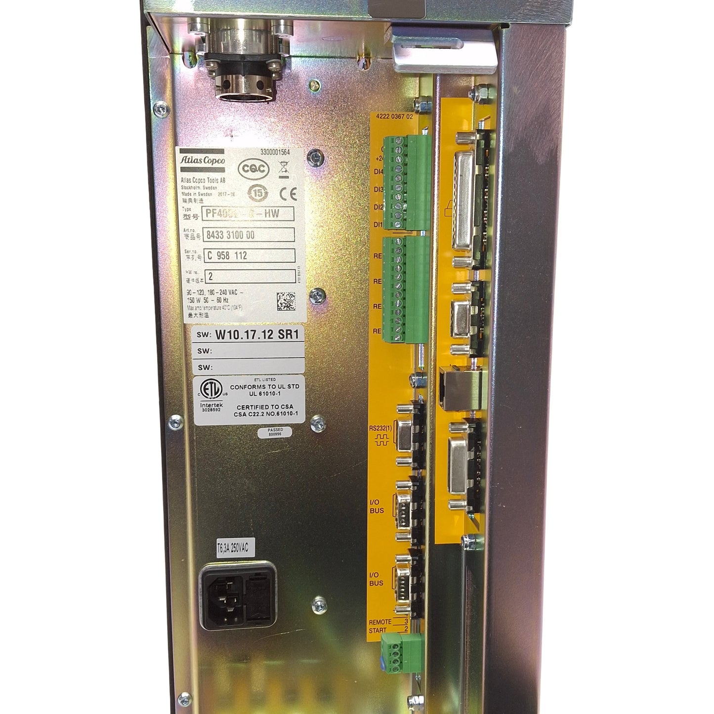 Used Atlas Copco PF4002-G-HW Power Focus Nutrunner Controller, 120/240VAC *No RBU*