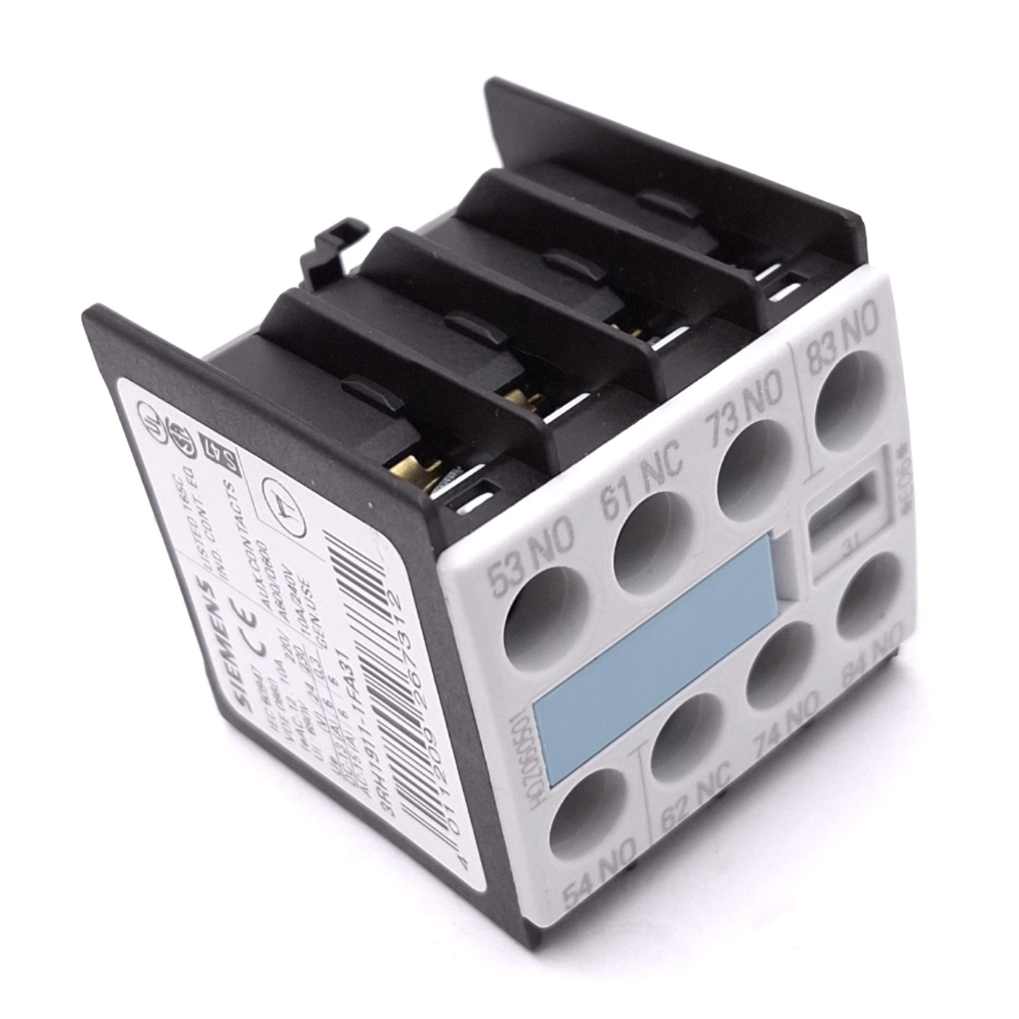 Used Siemens 3RH1911-1FA31 Auxiliary Contact Block, 3NO 1NC, 690VAC 10A Max