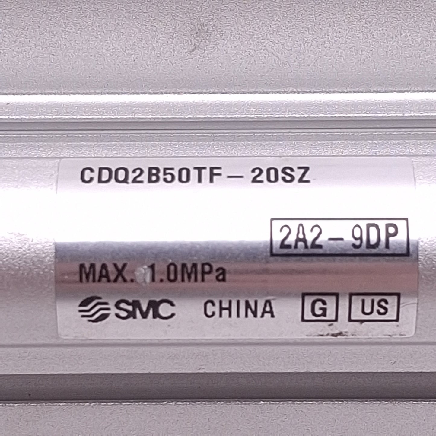 Used SMC CDQ2B50TF-20SZ Pneumatic Cylinder, ø50mm Bore, 20mm Stroke, G1/4, 1.0MPa