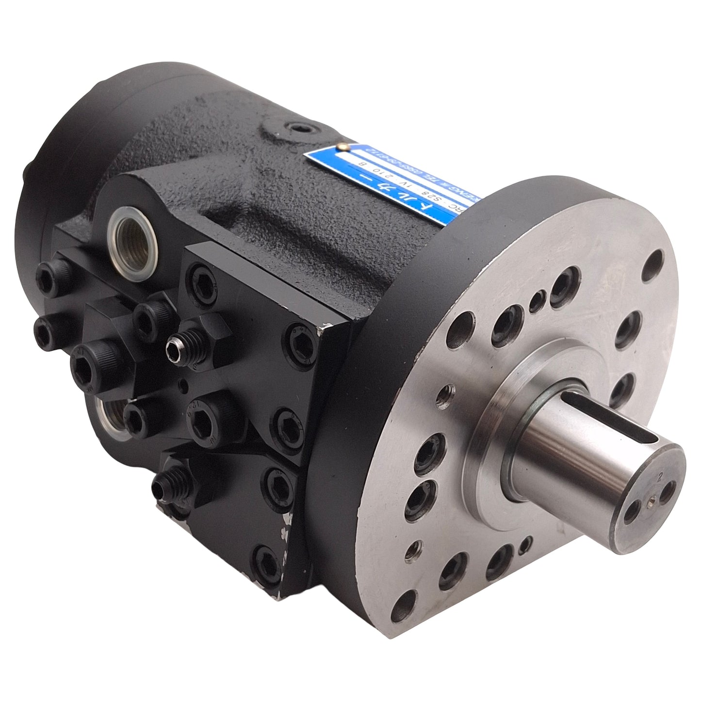 New Ryoei MRC-S28-1V-210-B Tool Change Arm Hydraulic Motor, ø30mm Shaft, Rc1/4 Ports