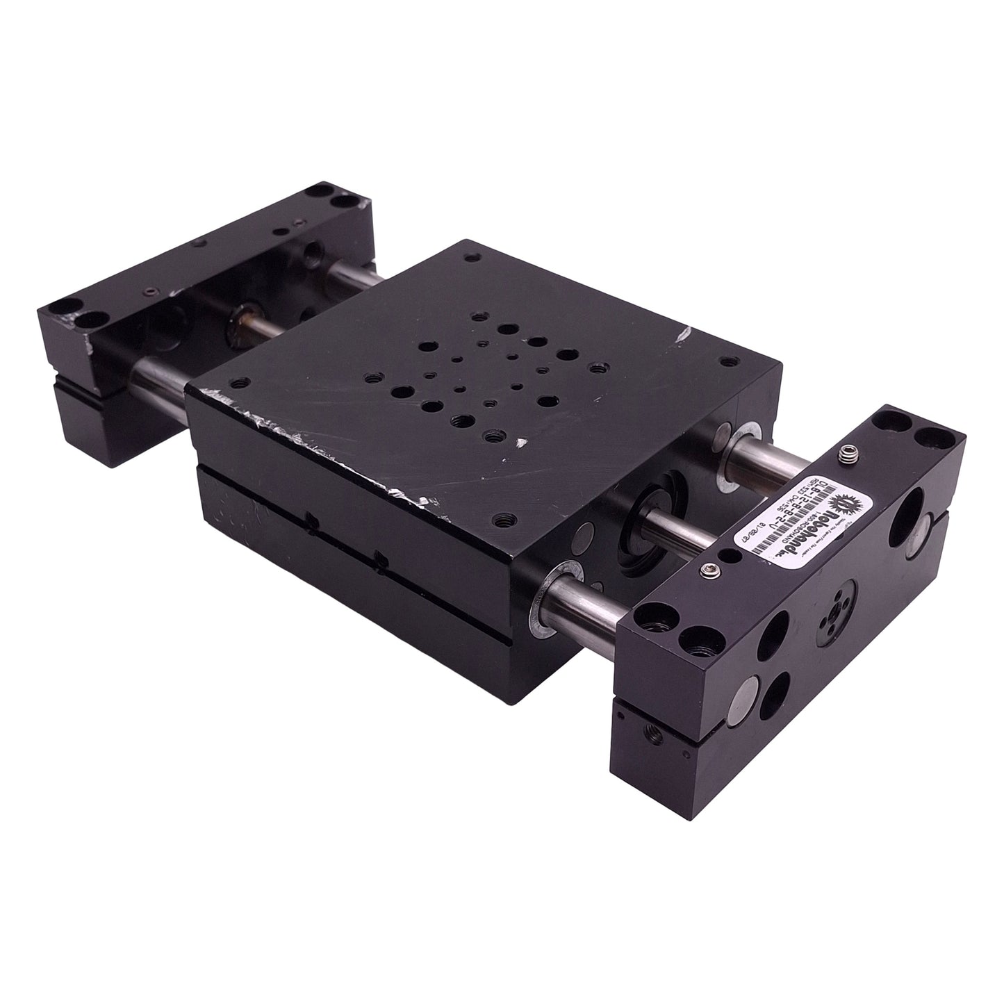 Used Robohand DLB-12-B-B-2-V Pneumatic Base Slide, ø1in Bore, 2.5in Stroke, 10-32/M5