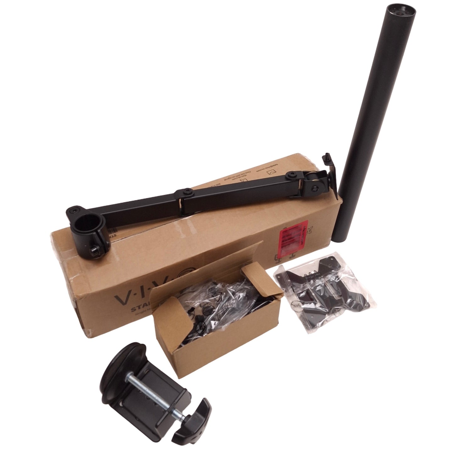 New VIVO STAND-V001 Single Monitor Desk Mount 75x75mm/100x100mm Mount, 16" Extension