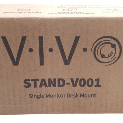 New VIVO STAND-V001 Single Monitor Desk Mount 75x75mm/100x100mm Mount, 16" Extension