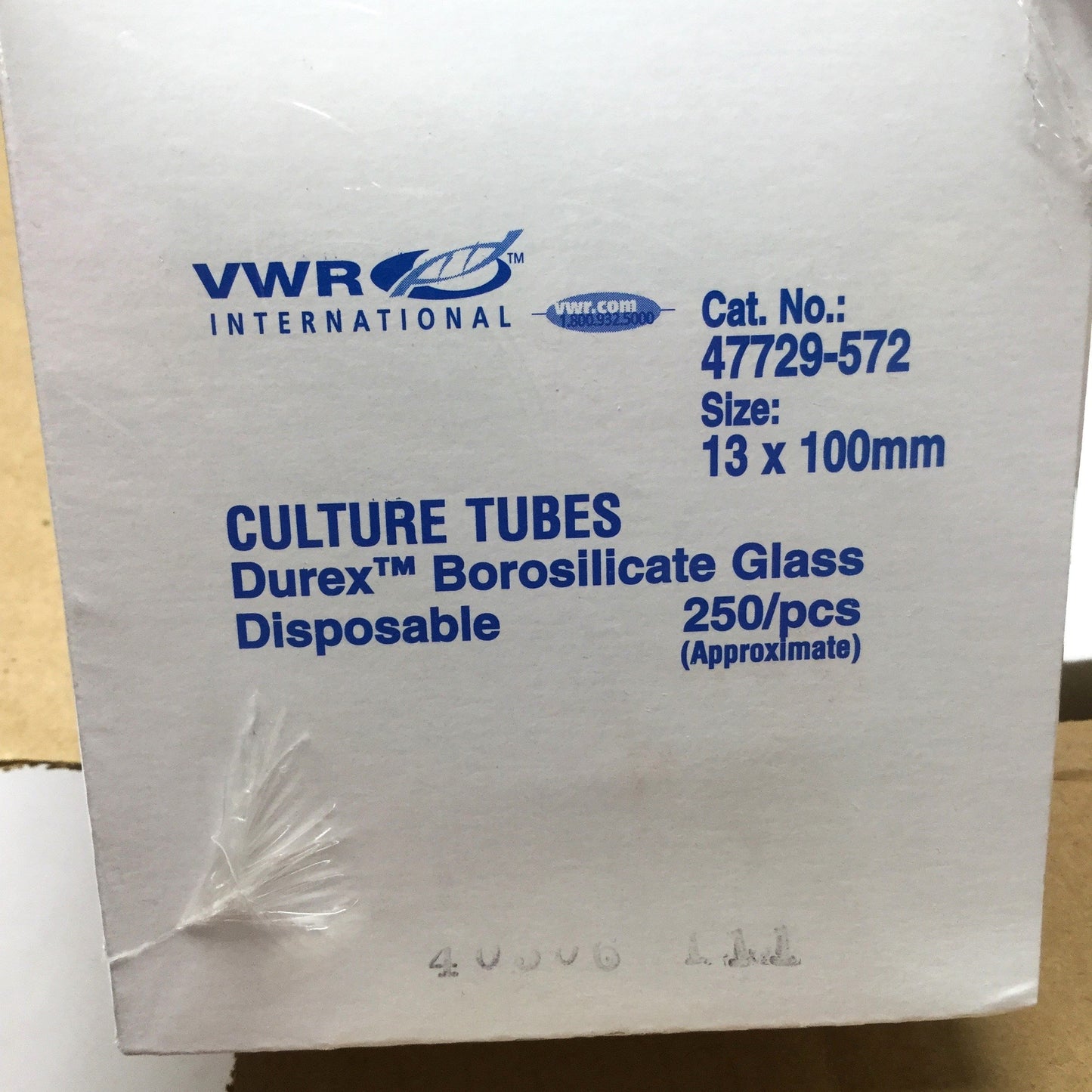 New Case of 1000 VWR 47729-572 Disposable Culture Tubes, 9mL, ⌀13mm x 100mm High