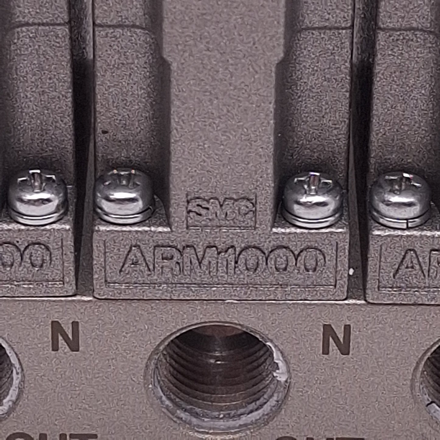 Used SMC ARM1000-3B1-01 Arm Regulator Manifold, 100Nl/min, 1/8in Rc, 0.8MPa Max