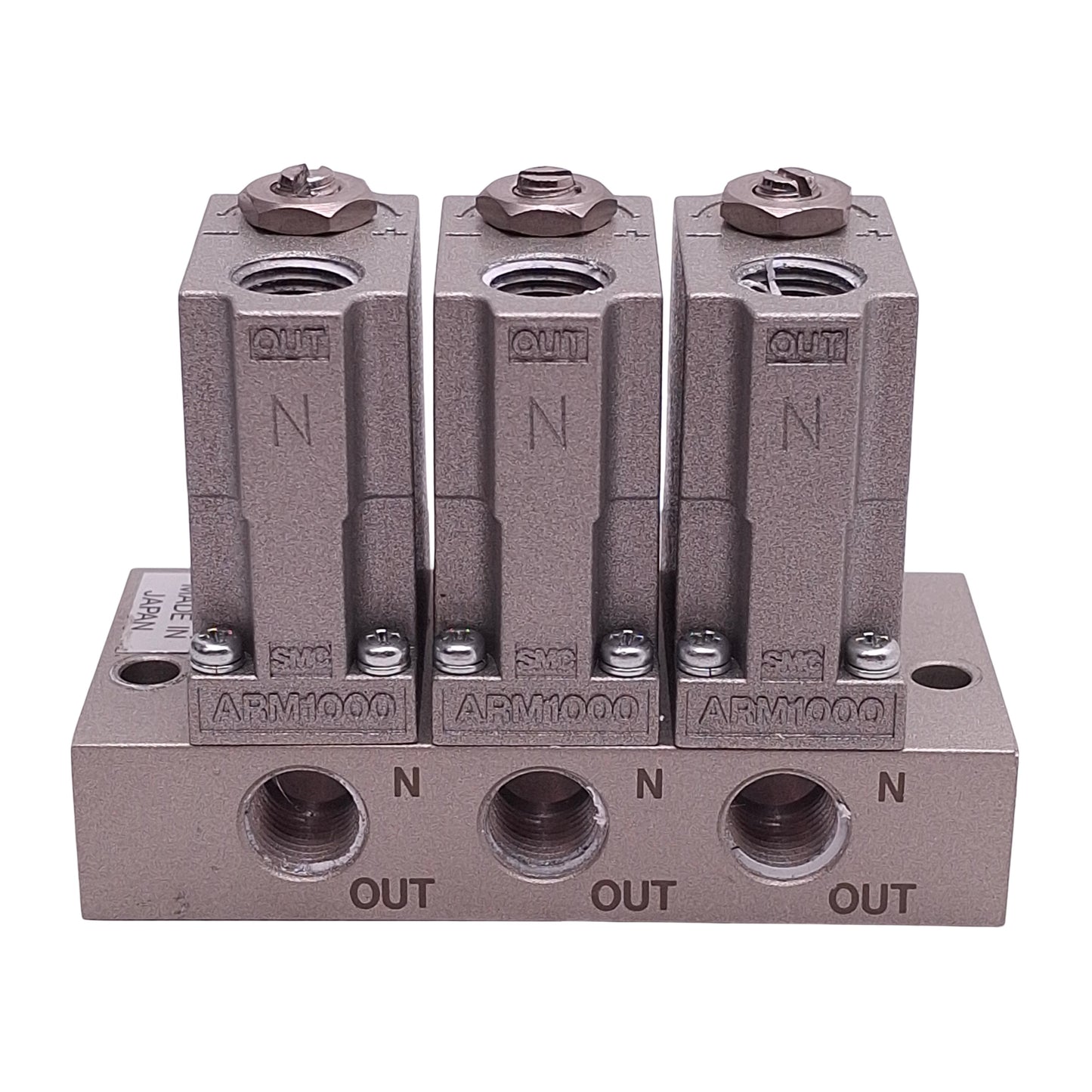 Used SMC ARM1000-3B1-01 Arm Regulator Manifold, 100Nl/min, 1/8in Rc, 0.8MPa Max